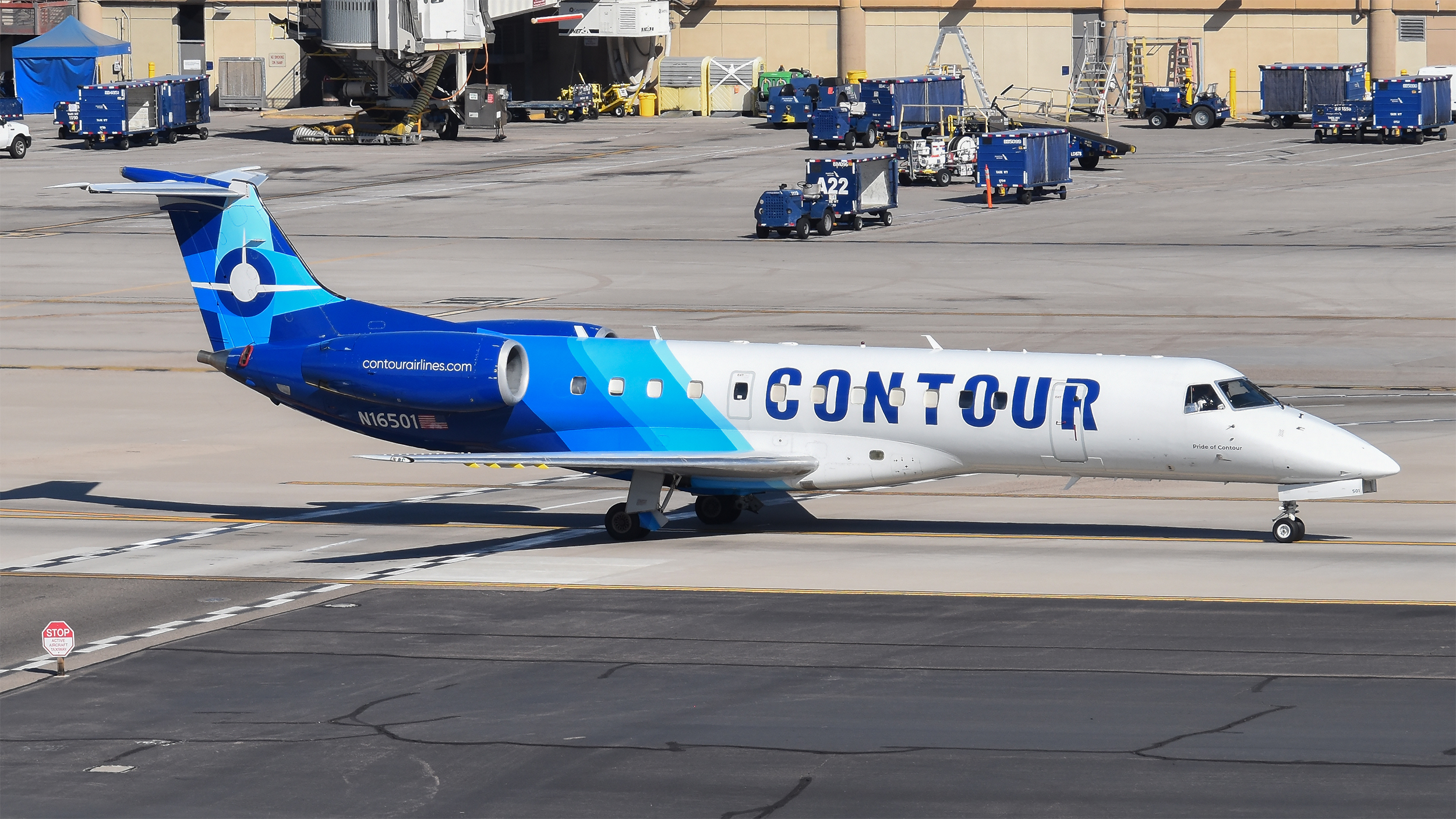 Full size: Contour Airlines Embraer ERJ135 N16501 at Phoenix Sky Harbor International Airport