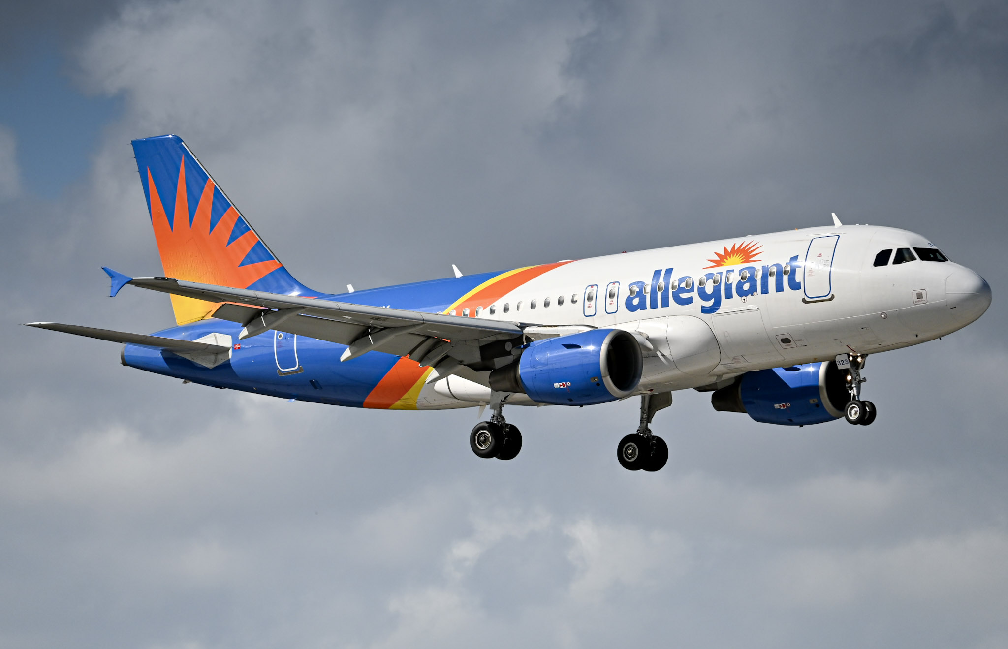 Full size: Allegiant Airbus A319 N323NV at Fort Lauderdale/Hollywood International Airport