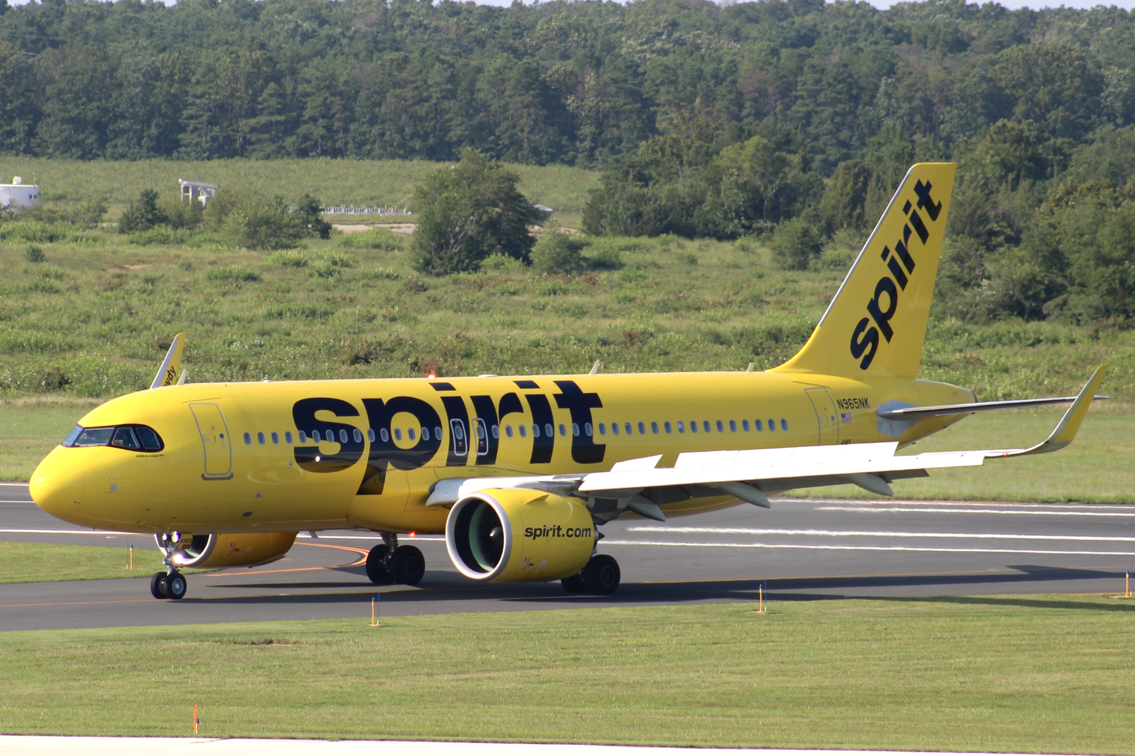 Full size: Spirit Airlines Airbus A320NEO N965NK at Atlantic City International Airport