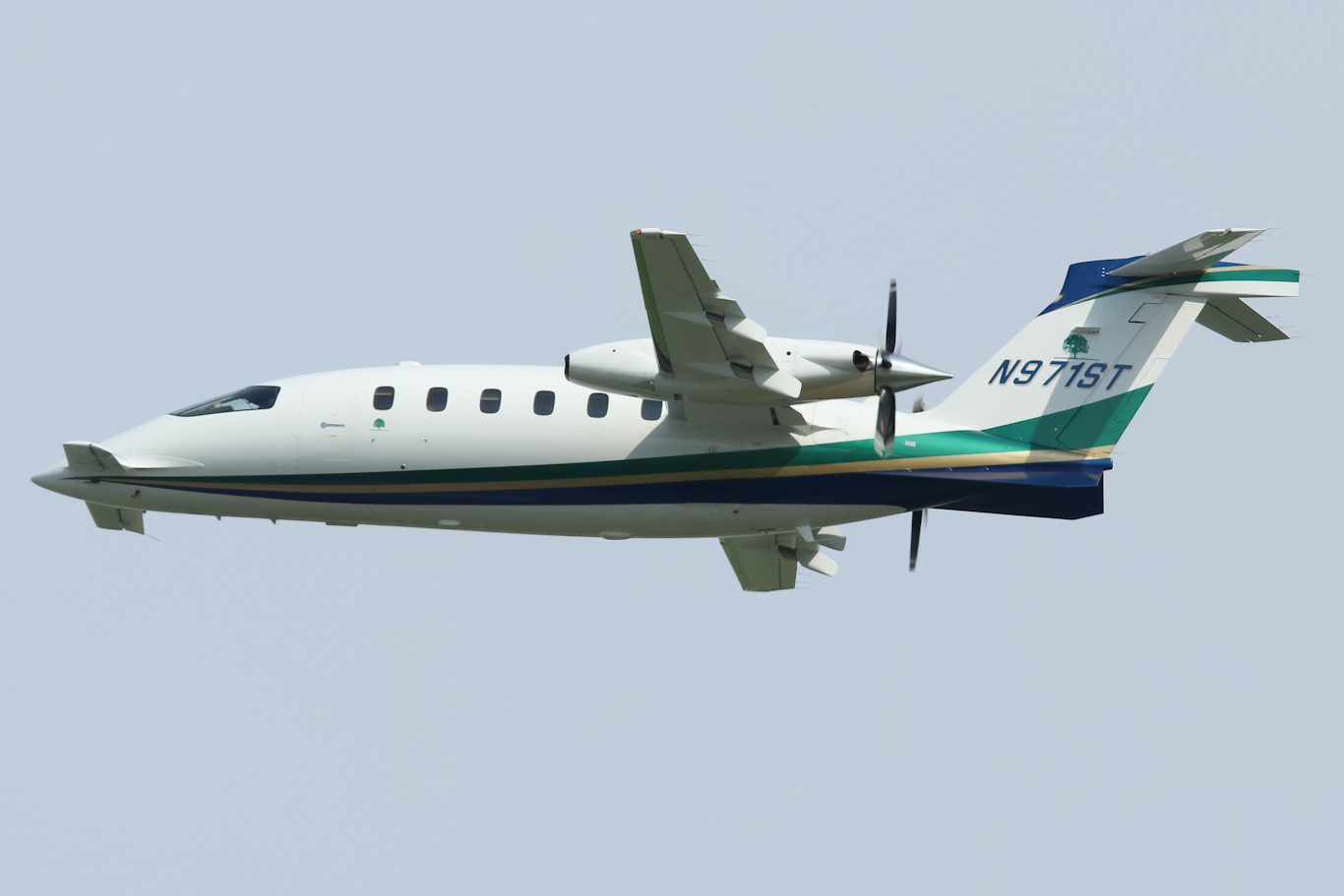 Full size: PRIVATE Piaggio P-180 Avanti  N971ST at Lancaster Airport