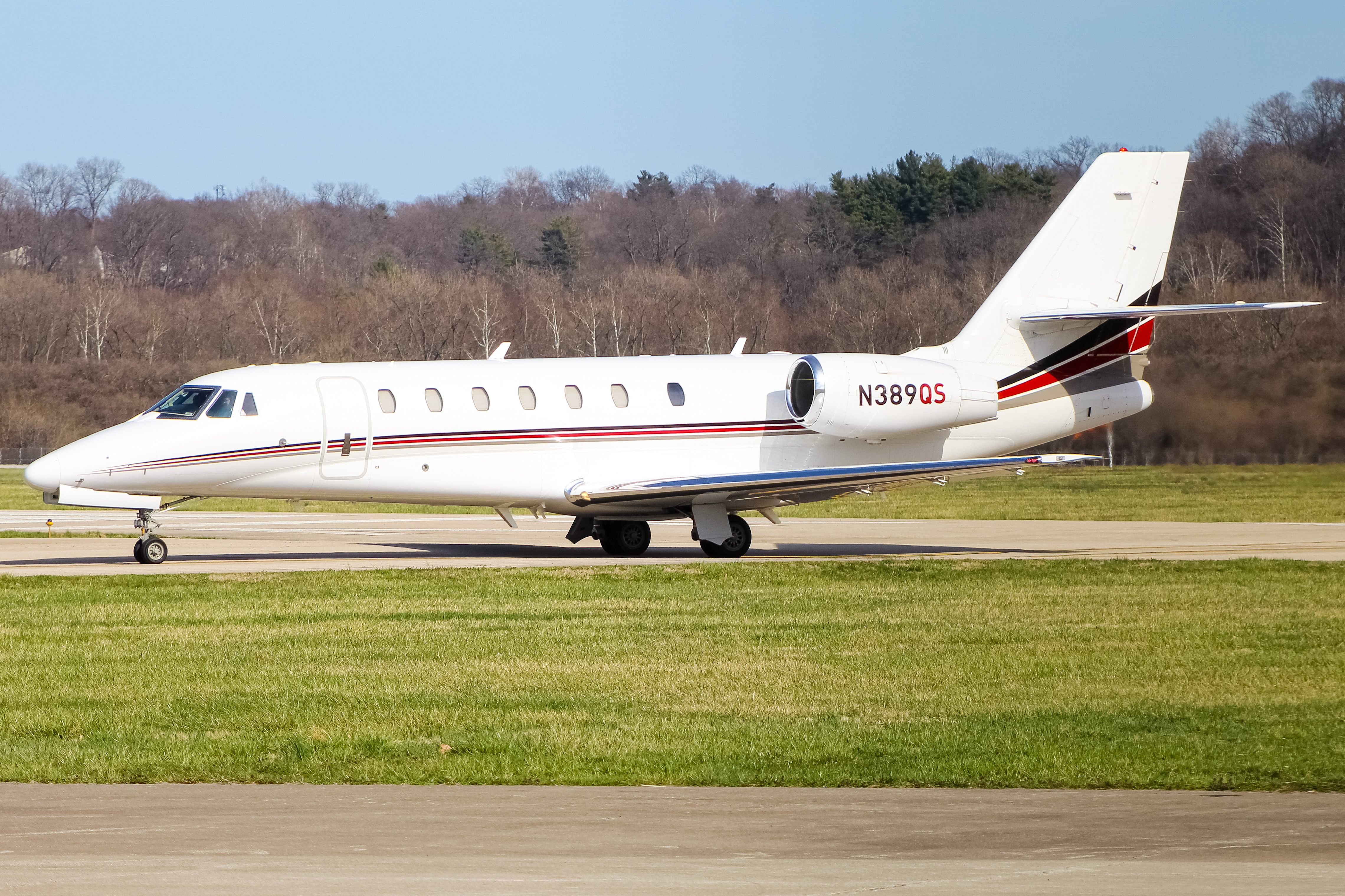 Full size: NetJets Cessna Citation 680A Latitude N389QS at Cincinnati Municipal Airport/Lunken Field