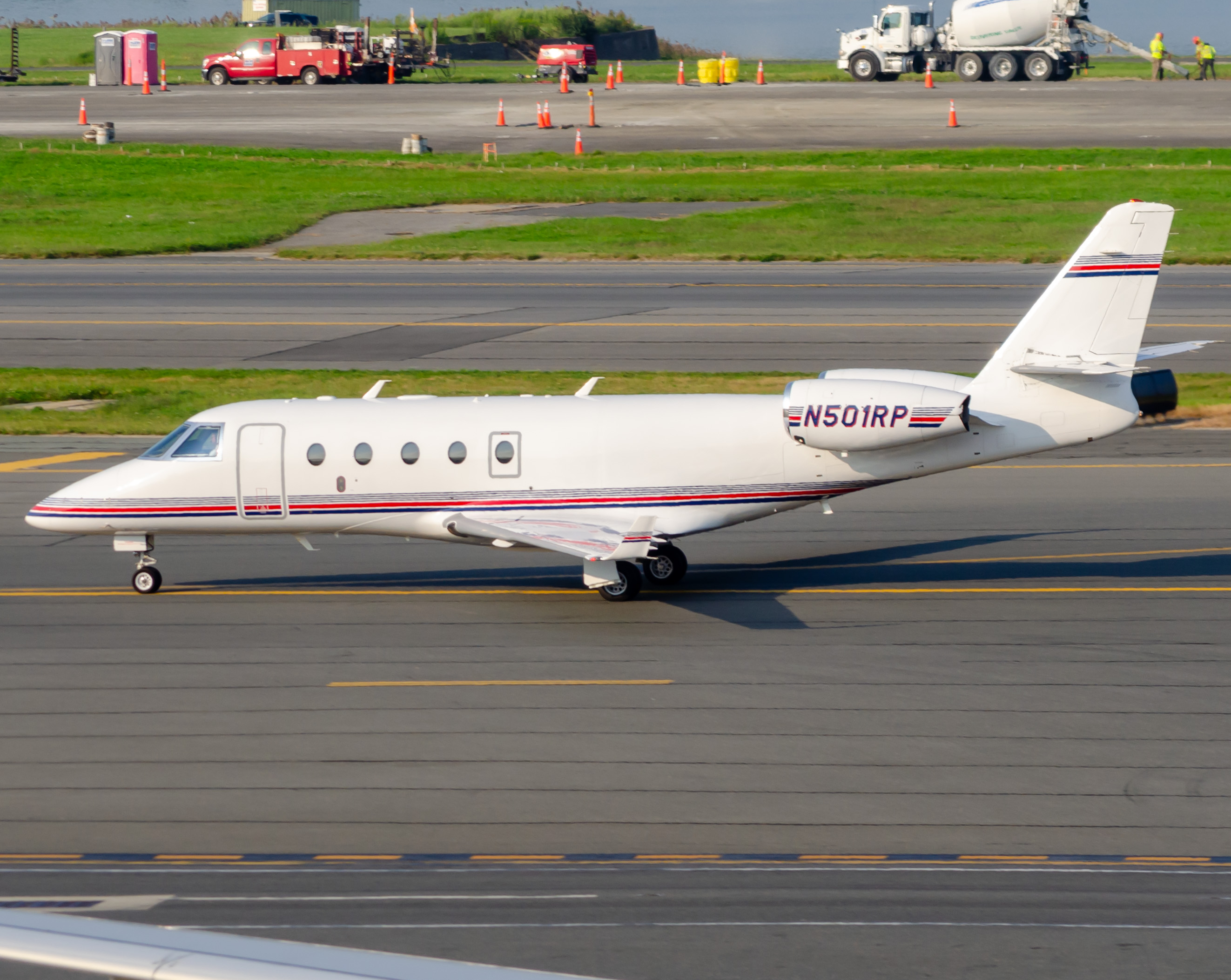 Full size: PRIVATE Gulfstream g150 N501RP at General Edward Lawrence Logan International Airport