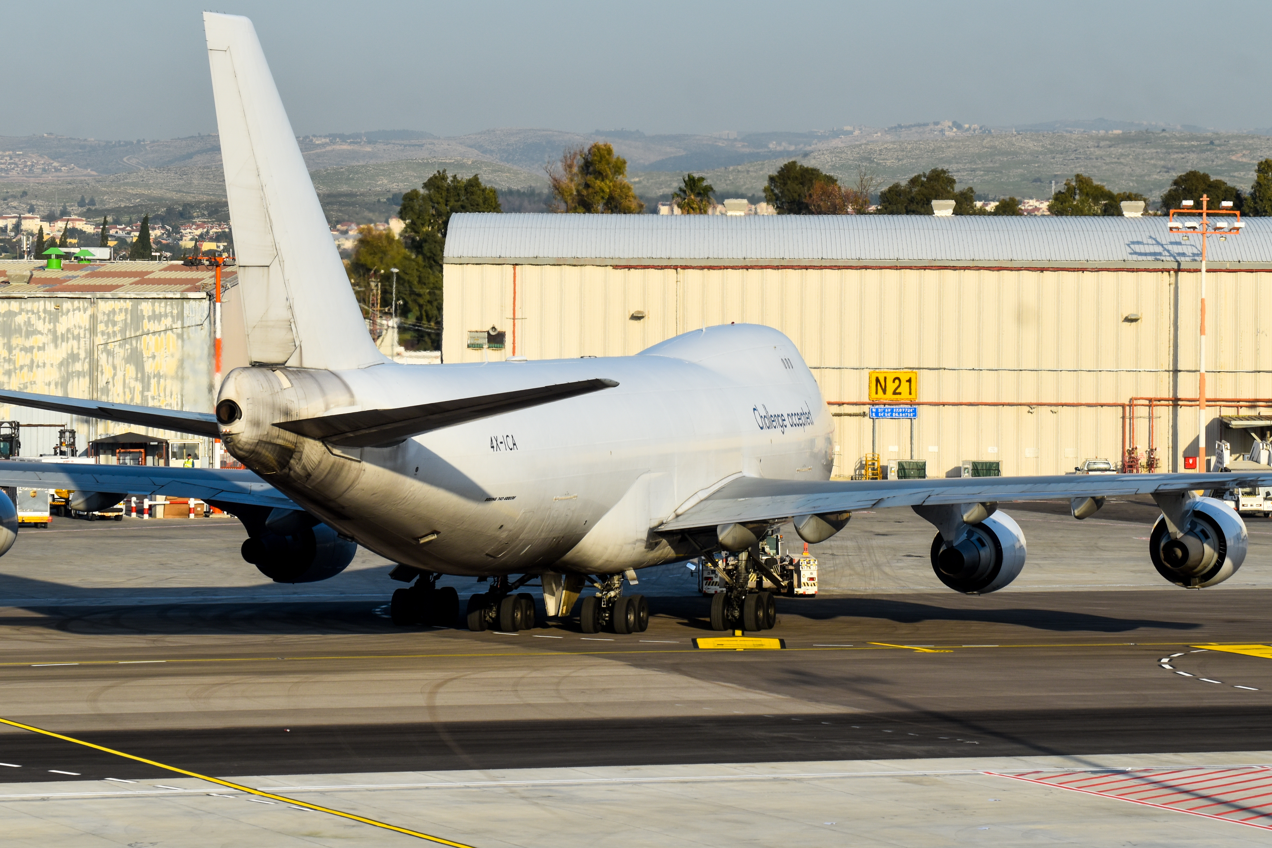 Full size: C.A.L Boeing 747-400 4X-ICA at Tel Aviv-Ben Gurion Airport