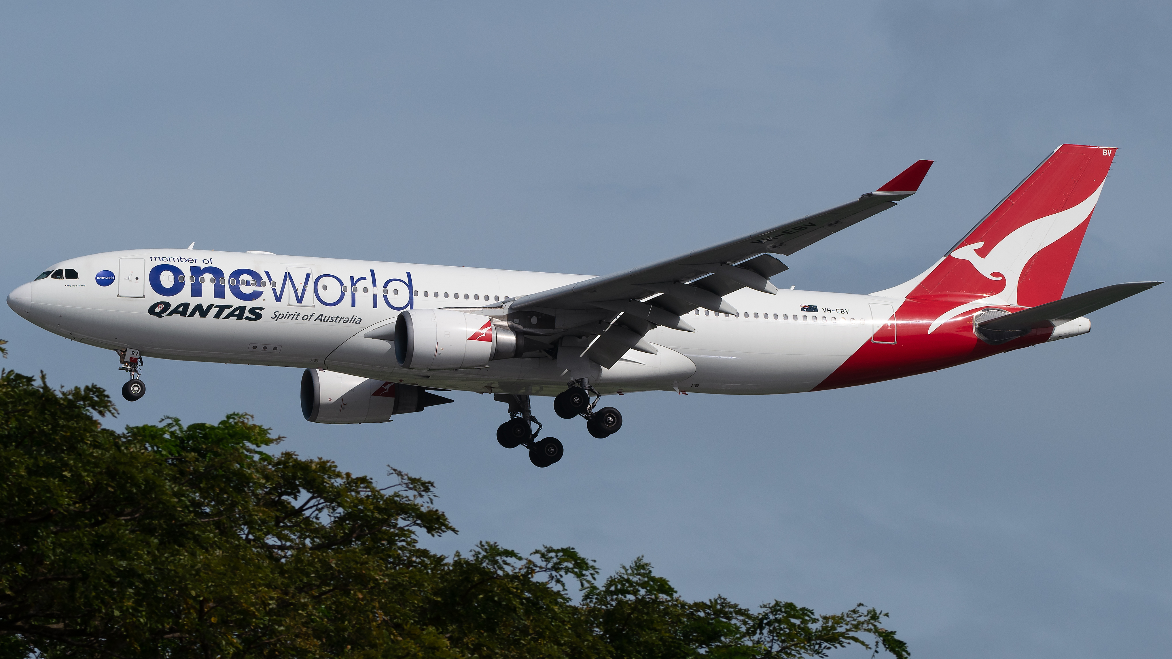 Full size: Qantas Airways Airbus A330-200 VH-EBV at Singapore-Changi Airport
