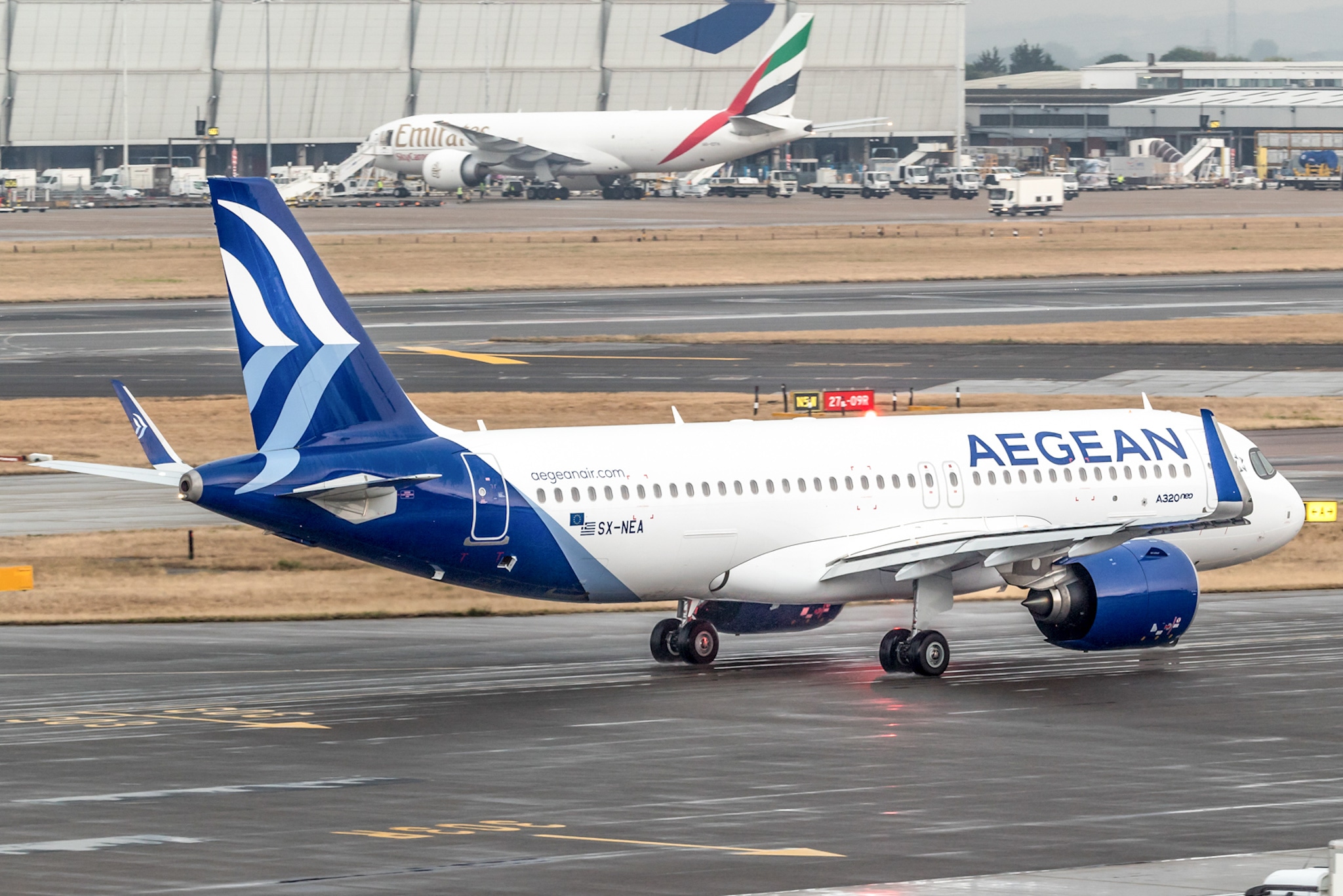Full size: Aegean Airlines Airbus A320NEO SX-NEA at London Heathrow International Airport