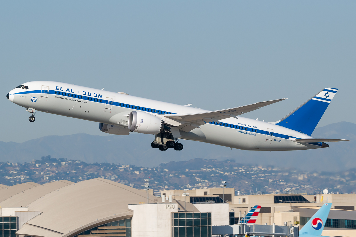 Full size: EL AL Boeing 787-9 4X-EDF at Los Angeles International Airport