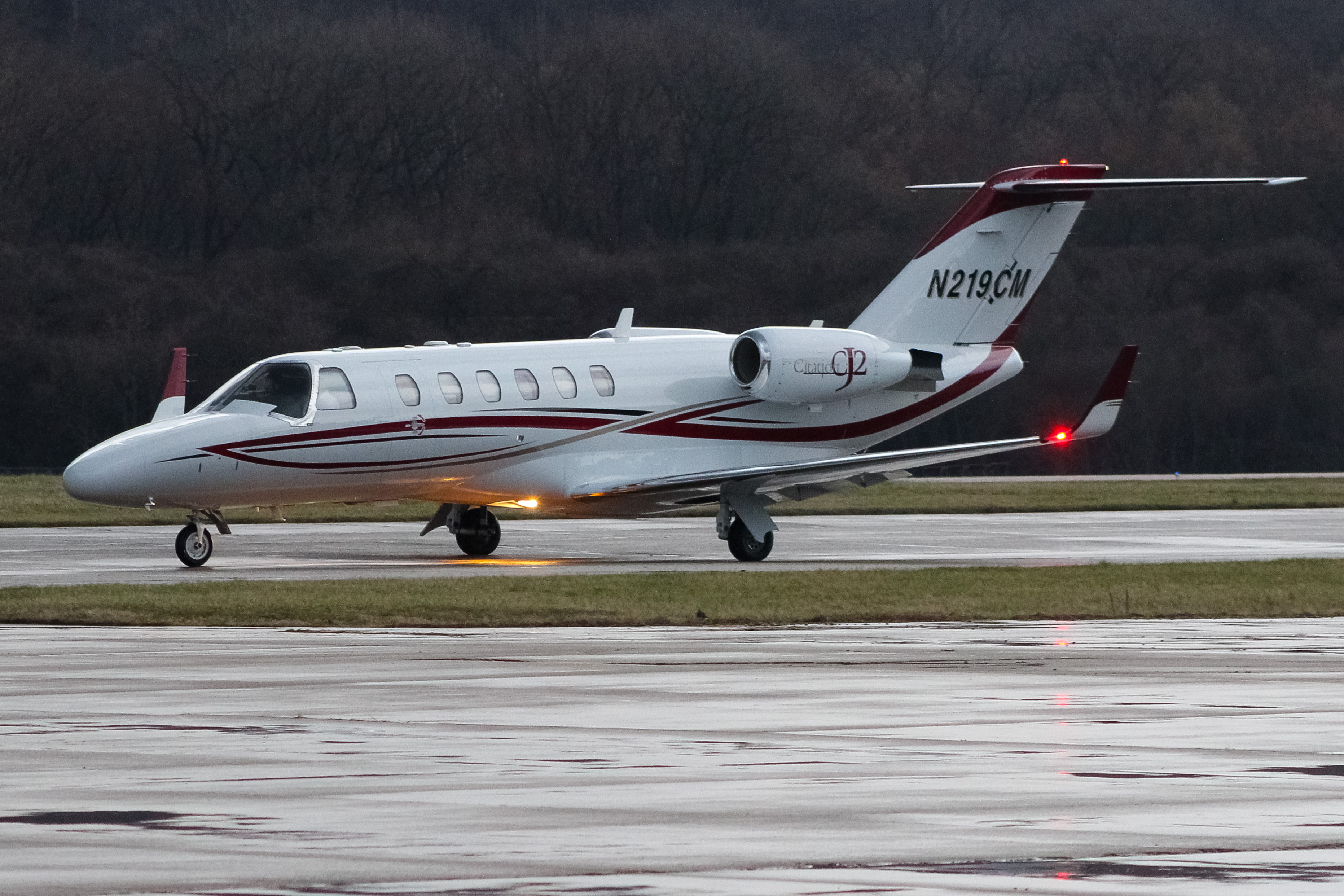Full size: PRIVATE  Cessna Citation 525A N219CM at Cincinnati Municipal Airport/Lunken Field