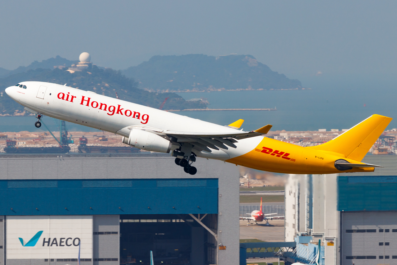 Full size: Air Hong Kong Airbus A330-300F B-LDQ at Hong Kong International Airport