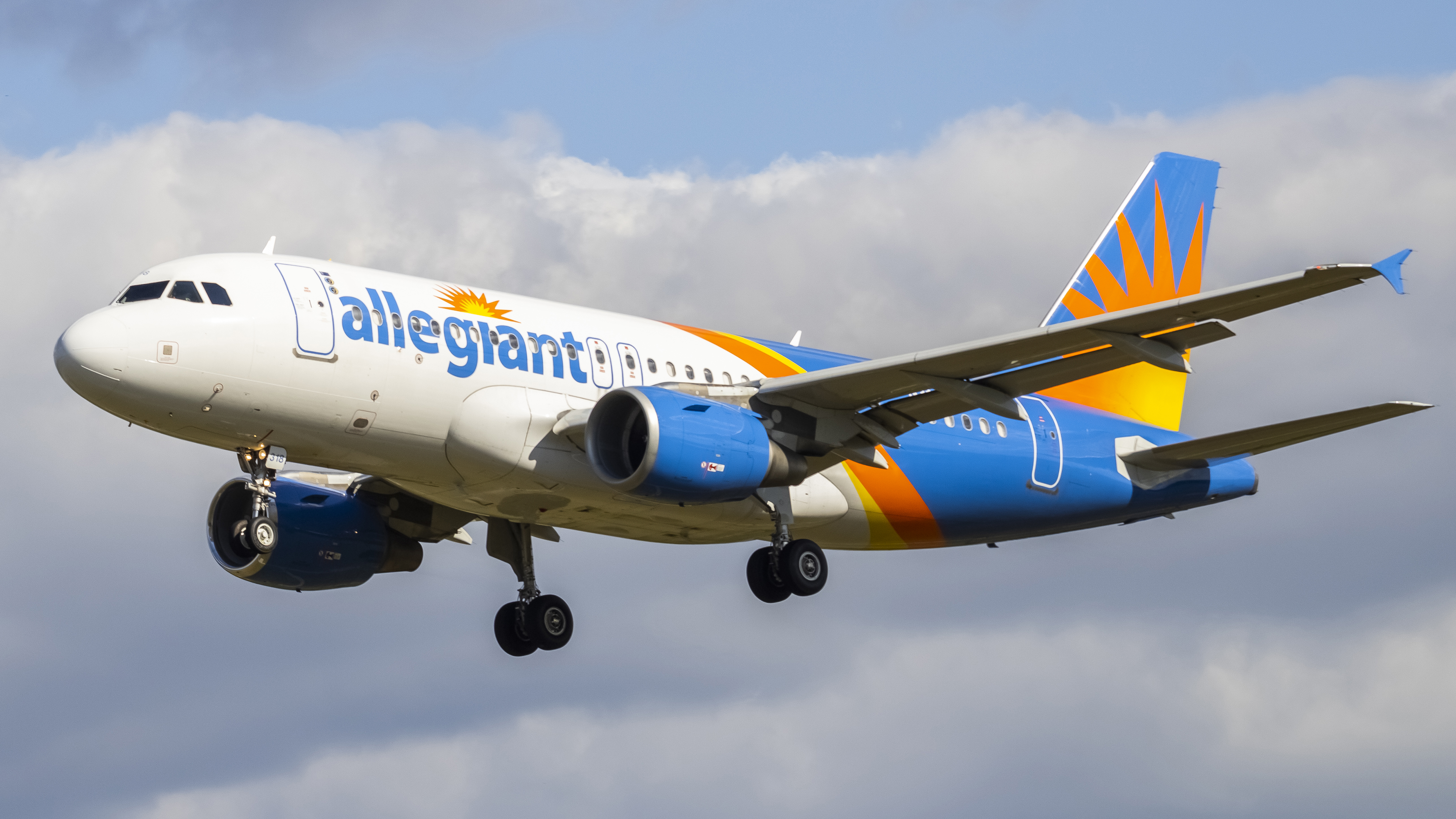Full size: Allegiant Air Airbus A319 N318NV at Baltimore/Washington International Thurgood Marshall Airport