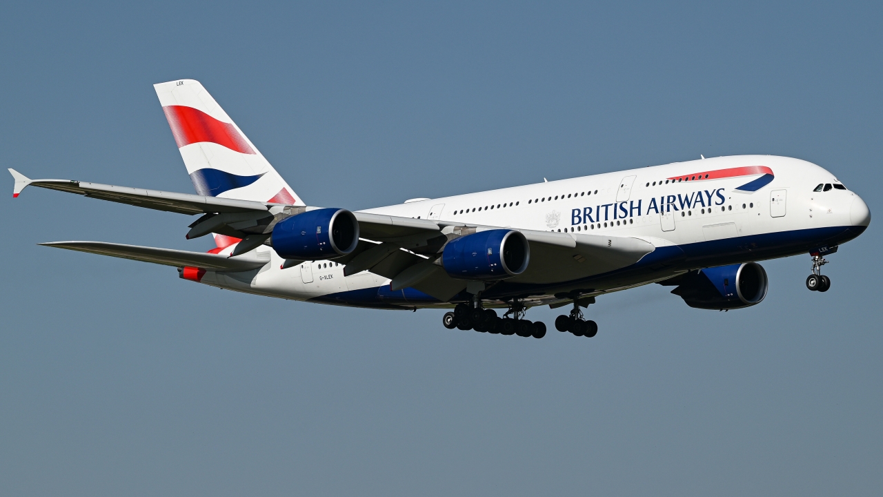 Full size: British Airways Airbus A380-800 G-XLEK at Dallas-Fort Worth International Airport