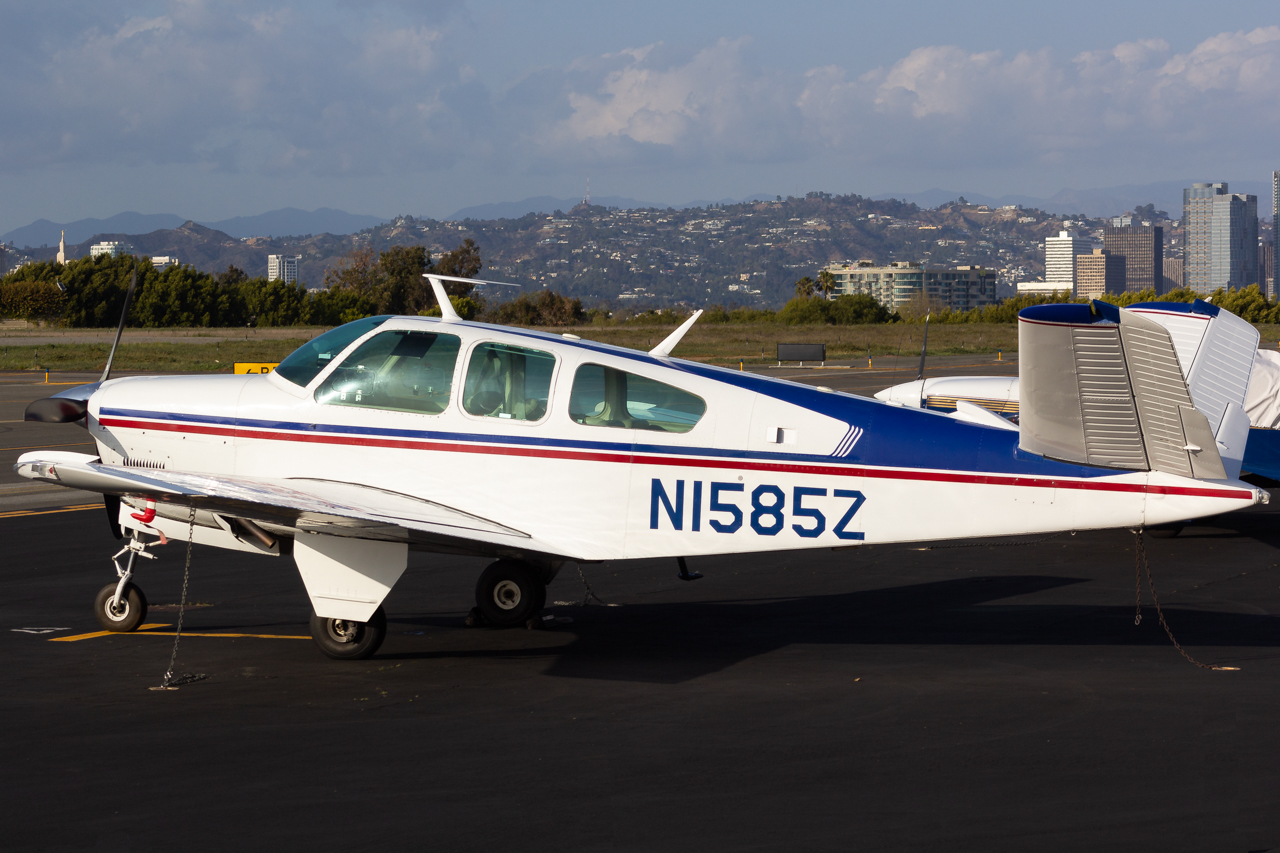Full size: PRIVATE Beech 35 Bonanza N1585Z at Santa Monica Municipal Airport