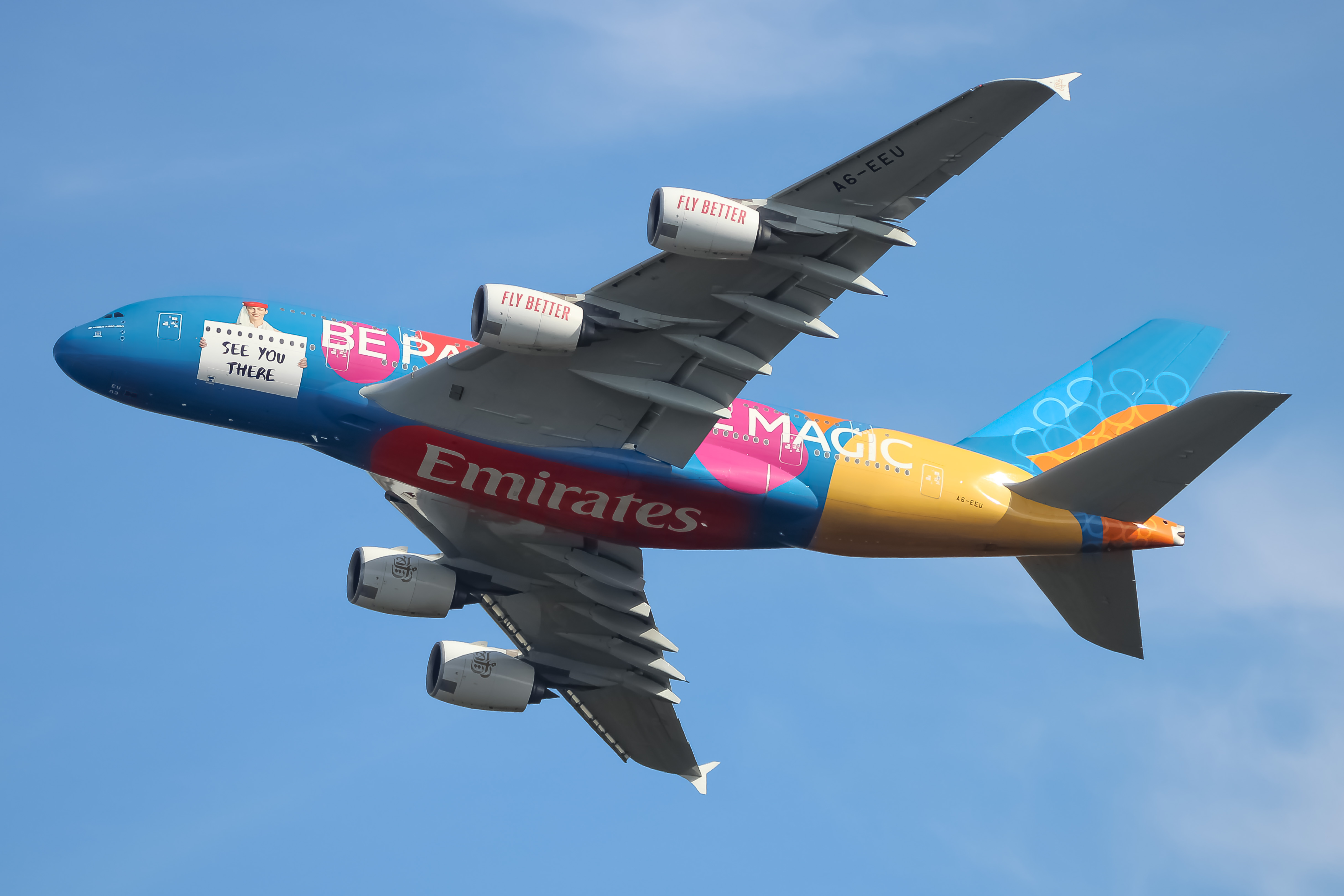 Full size: Emirates Airbus A380-800 A6-EEU at Washington Dulles International Airport