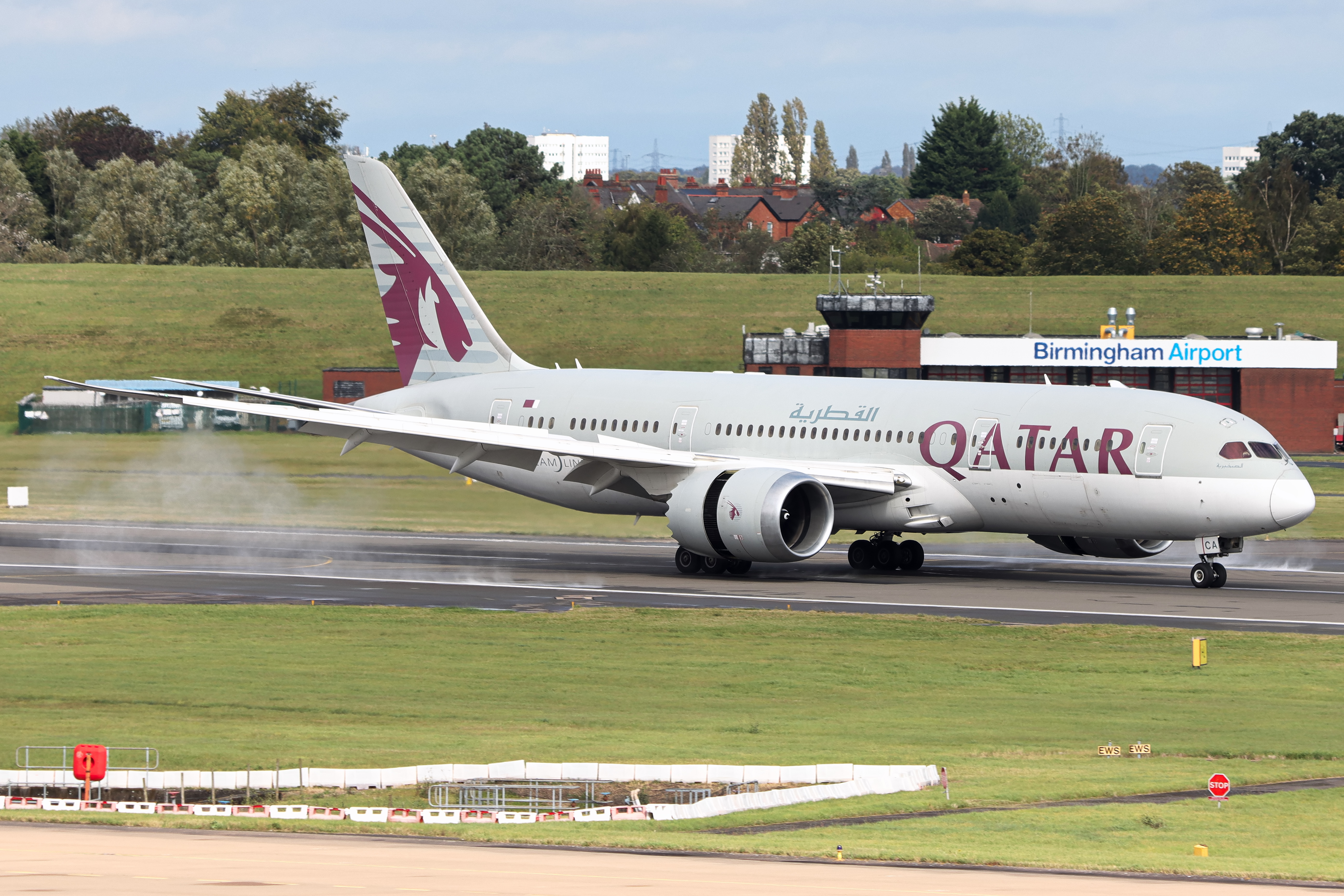 Full size: Qatar Airways Boeing 787-8 A7-BCA at Birmingham Airport