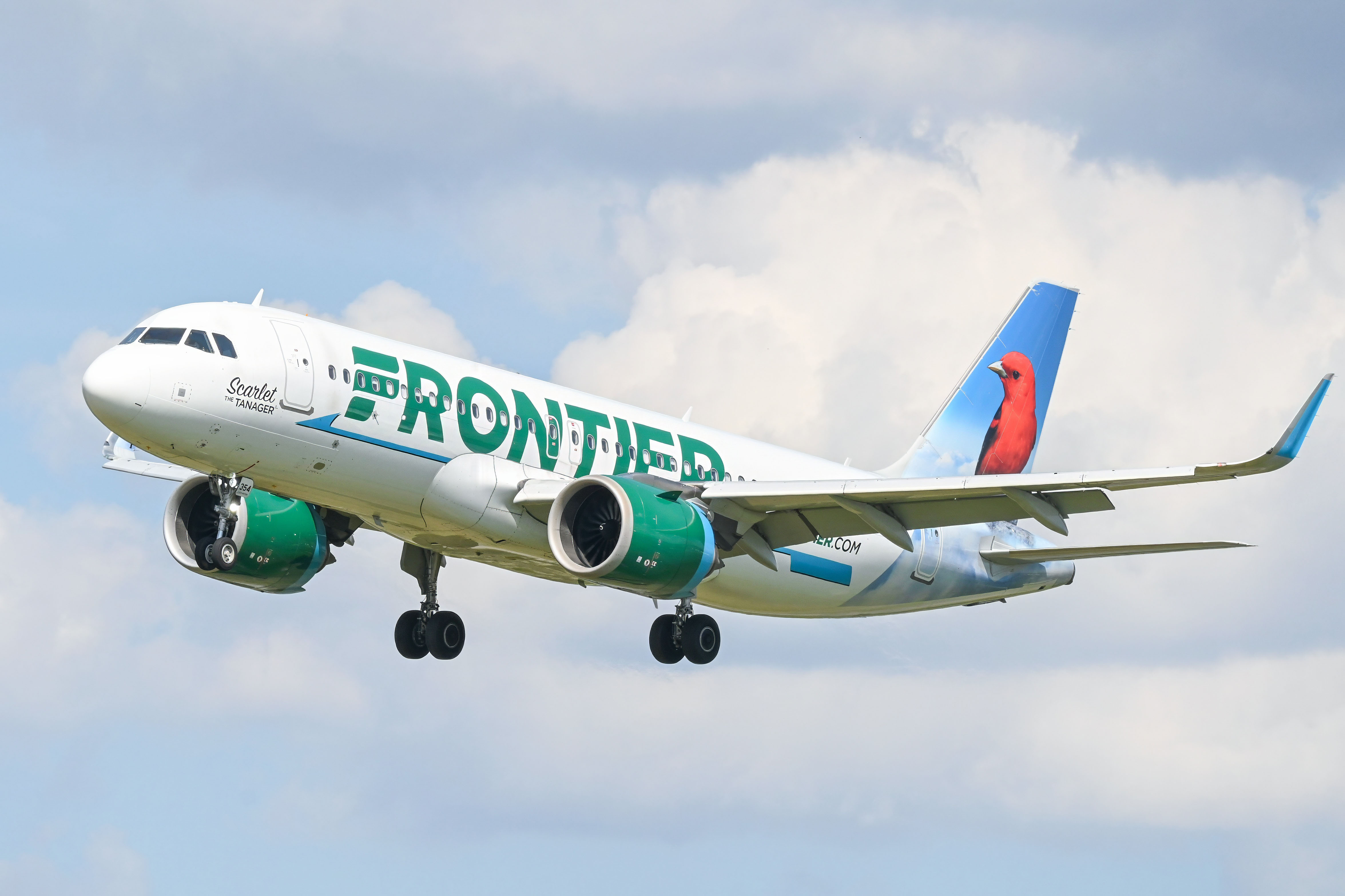 Full size: Frontier Airlines Airbus A320NEO N354FR at Philadelphia International Airport