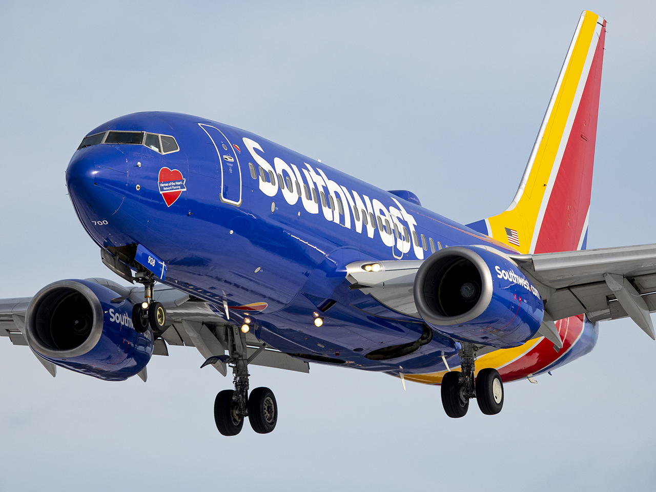 Full size: Southwest Airlines Boeing 737-700 N938WN at Baltimore/Washington International Thurgood Marshall Airport