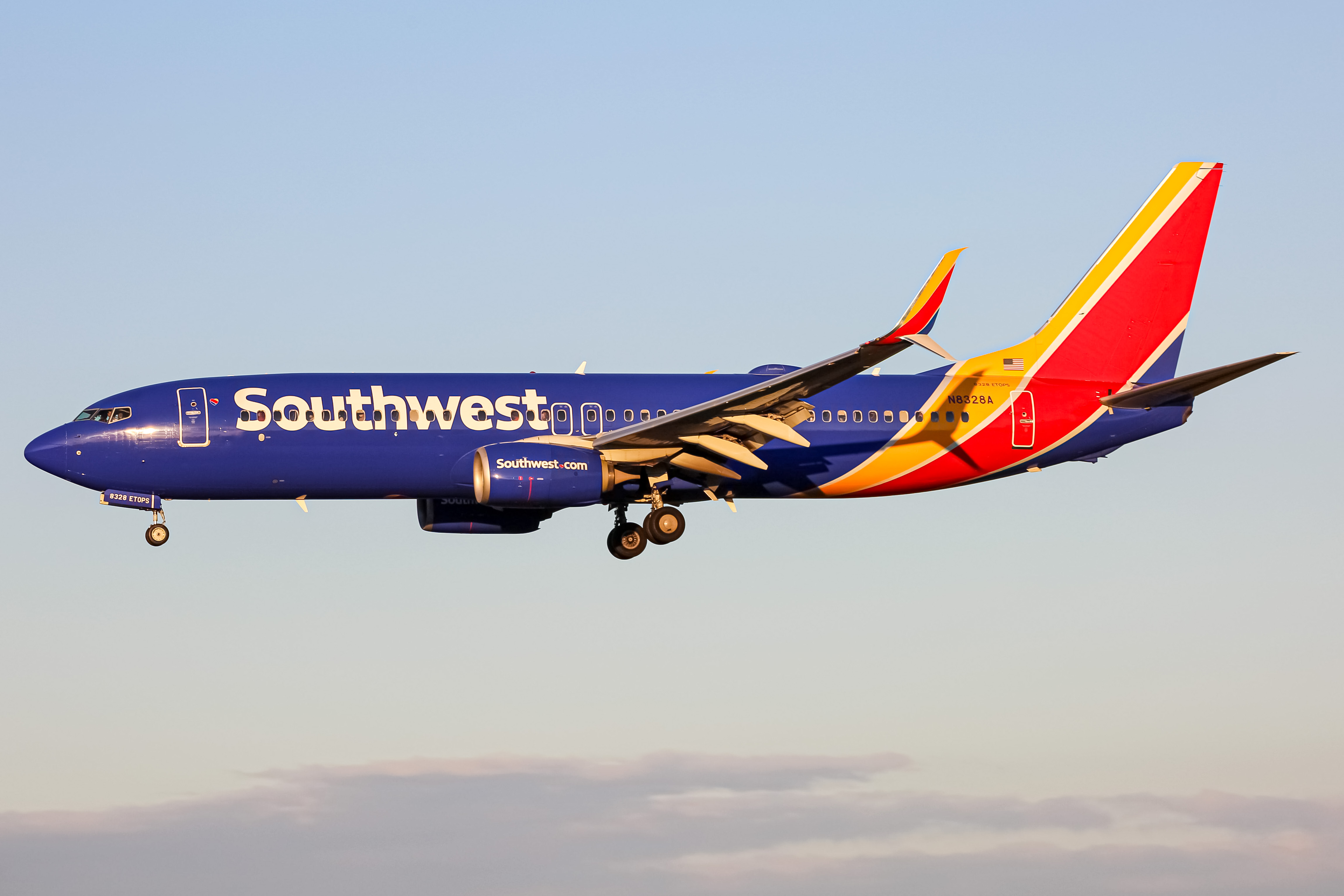 Full size: Southwest Airlines Boeing 737-800 N8328A at Baltimore/Washington International Thurgood Marshall Airport