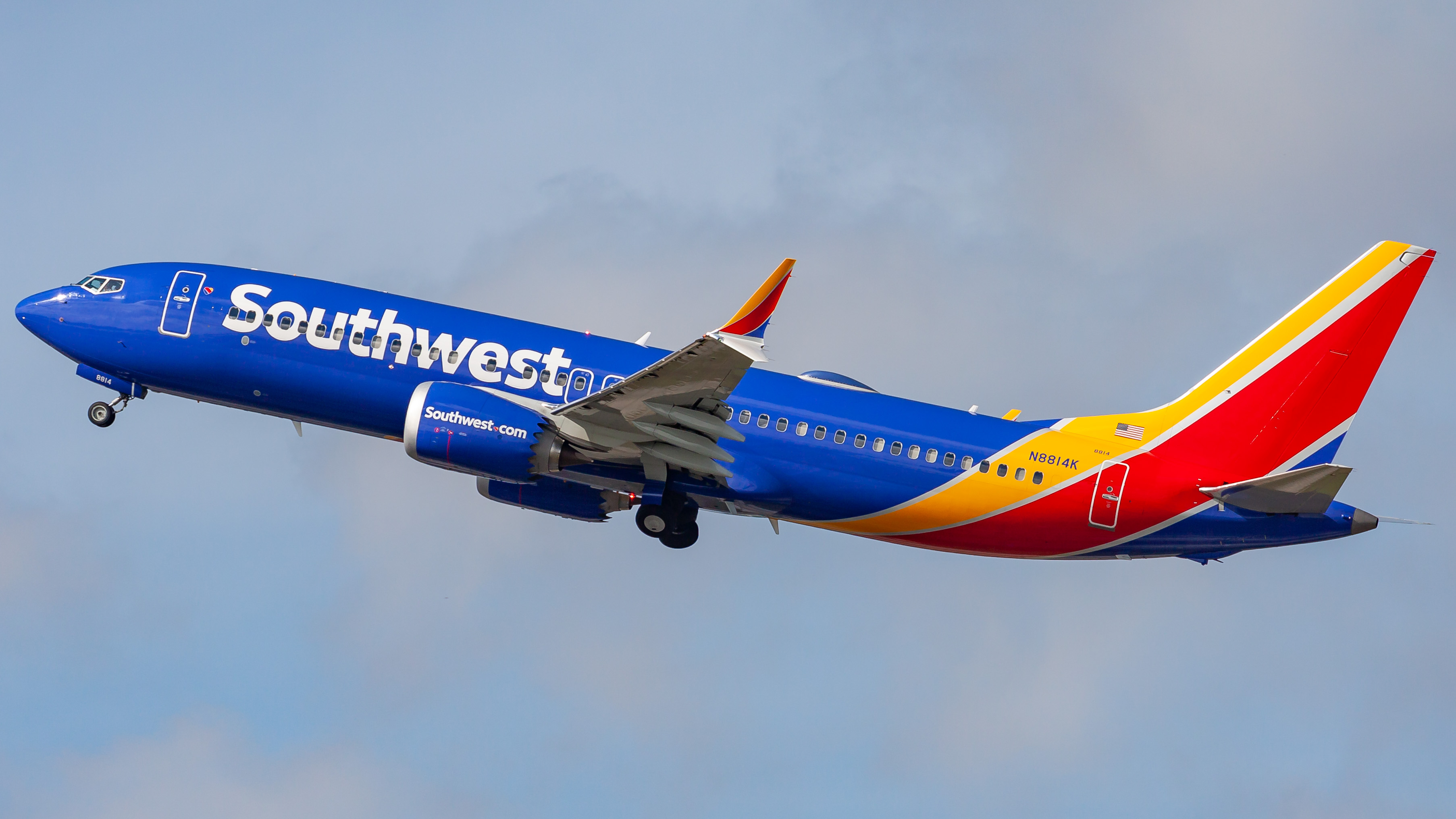Full size: Southwest Airlines Boeing 737 MAX 8 N8814K at Orlando International Airport