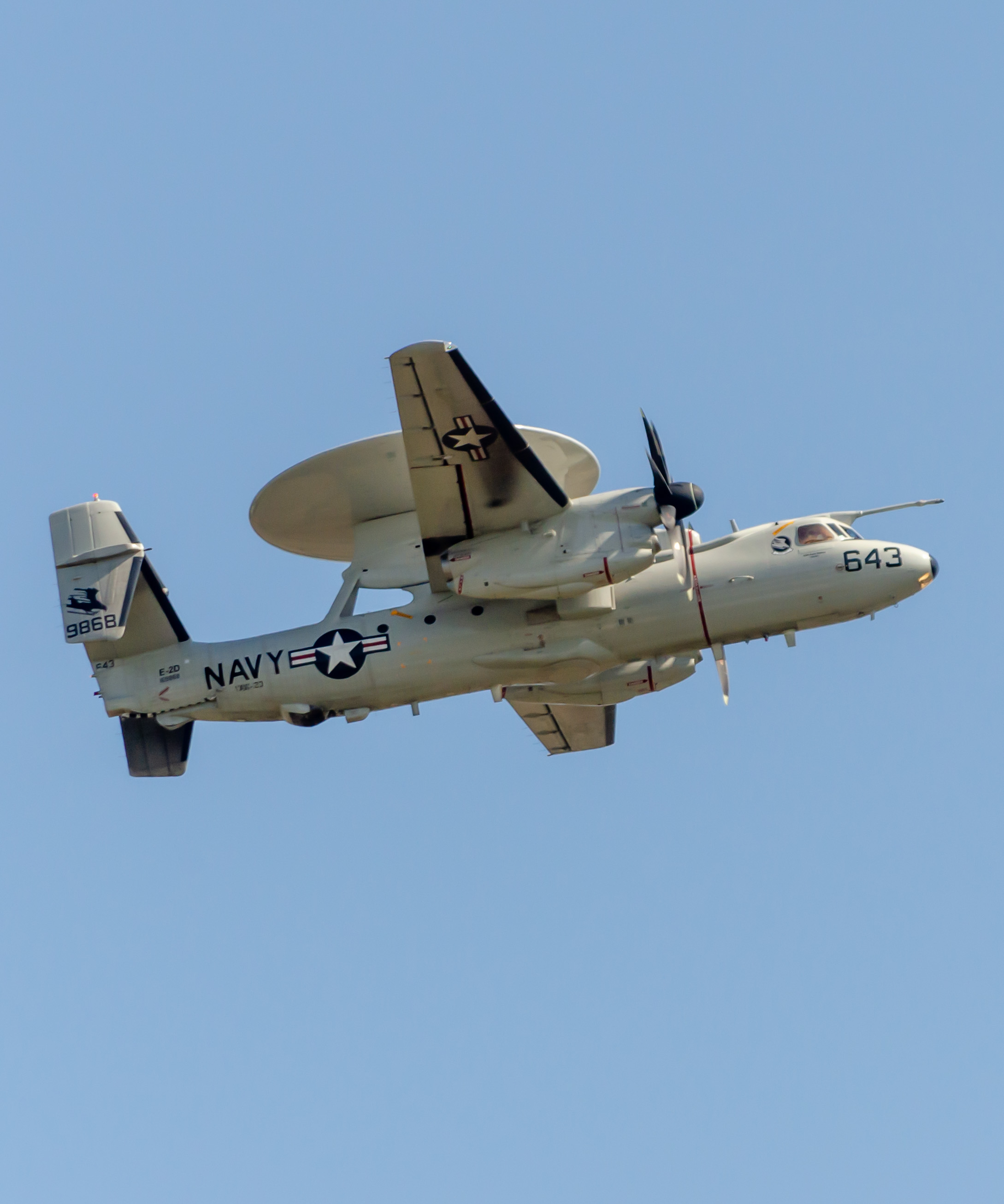 Full size: USN - United States Navy Nothrop Grumman E-2 Hawkeye 169868 at Atlantic City International Airport