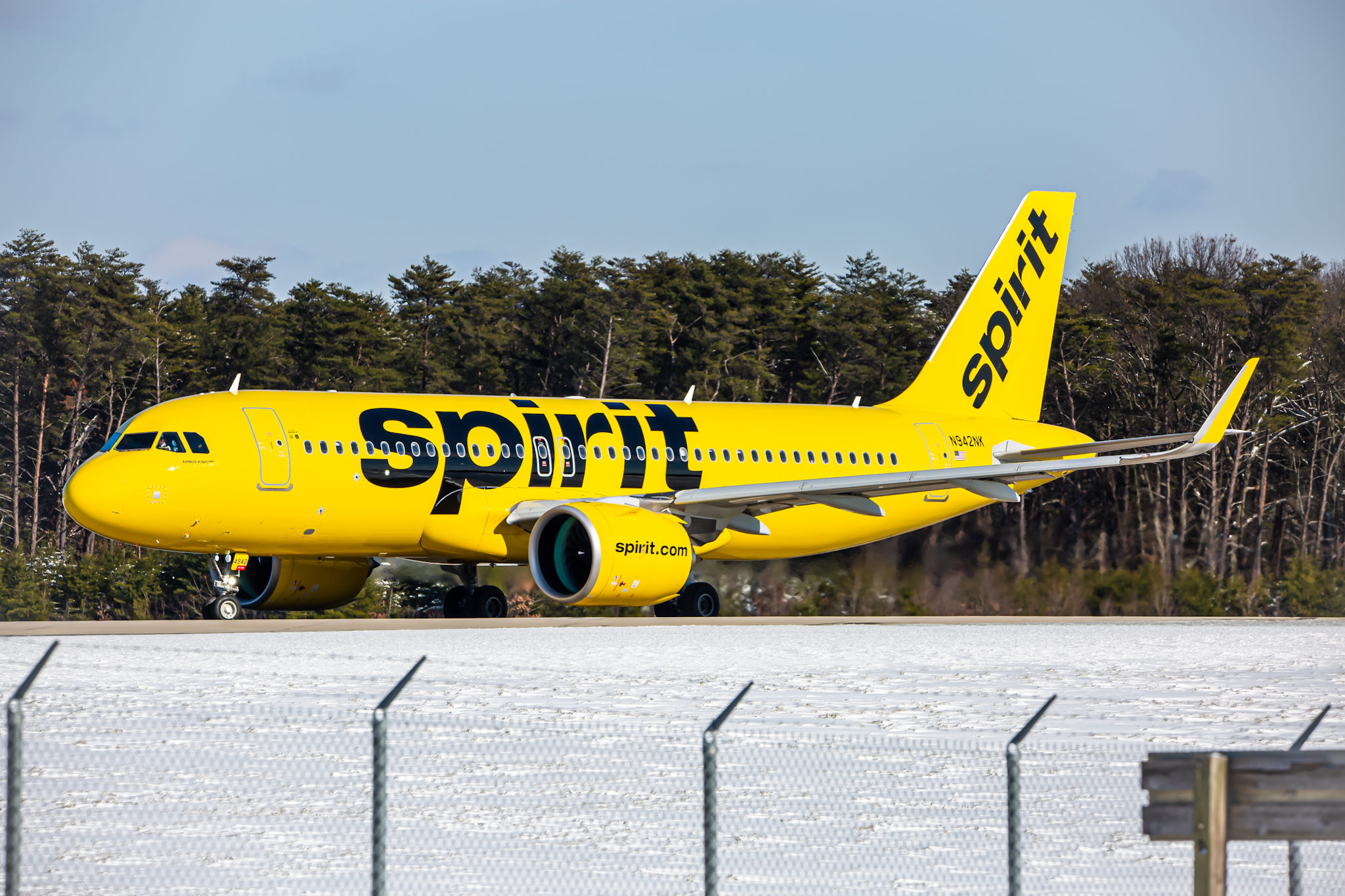 Full size: Spirit Airlines Airbus A320NEO N942NK at Baltimore/Washington International Thurgood Marshall Airport