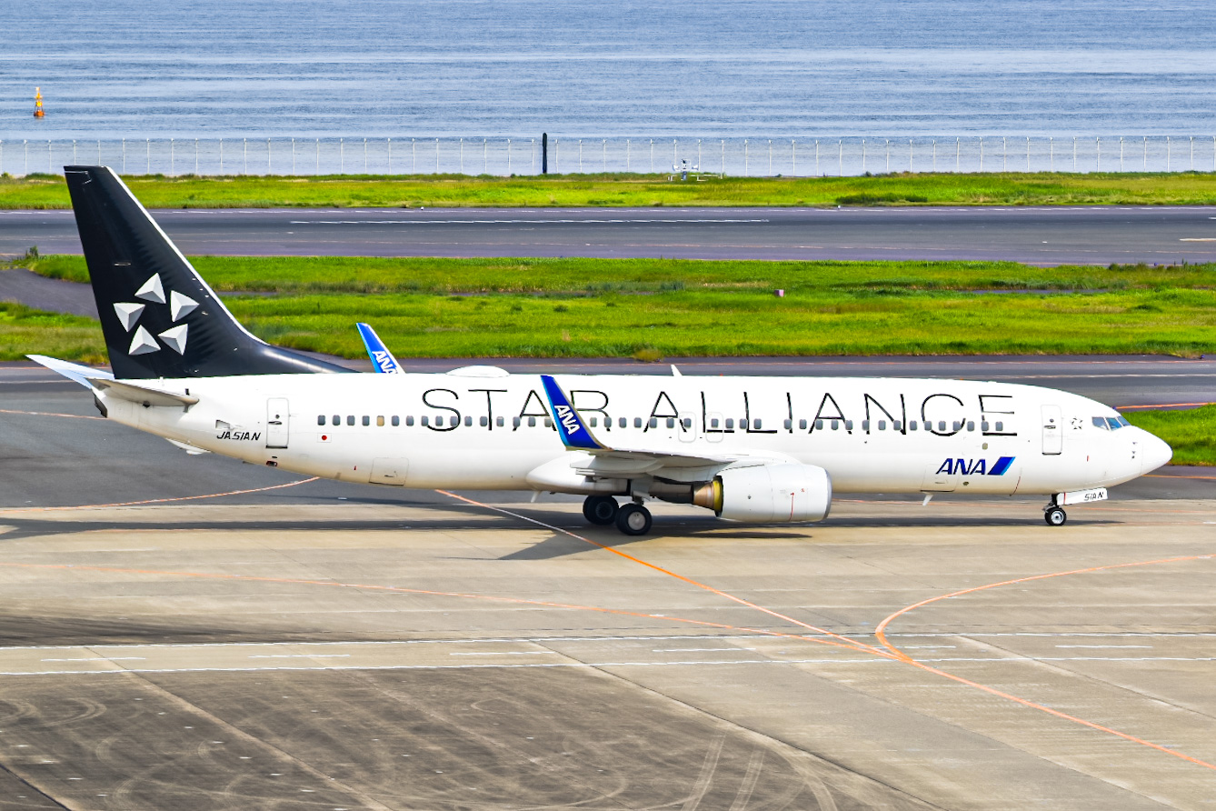 Full size: All Nippon Airways Boeing 737-800 JA51AN at Tokyo-Haneda Airport