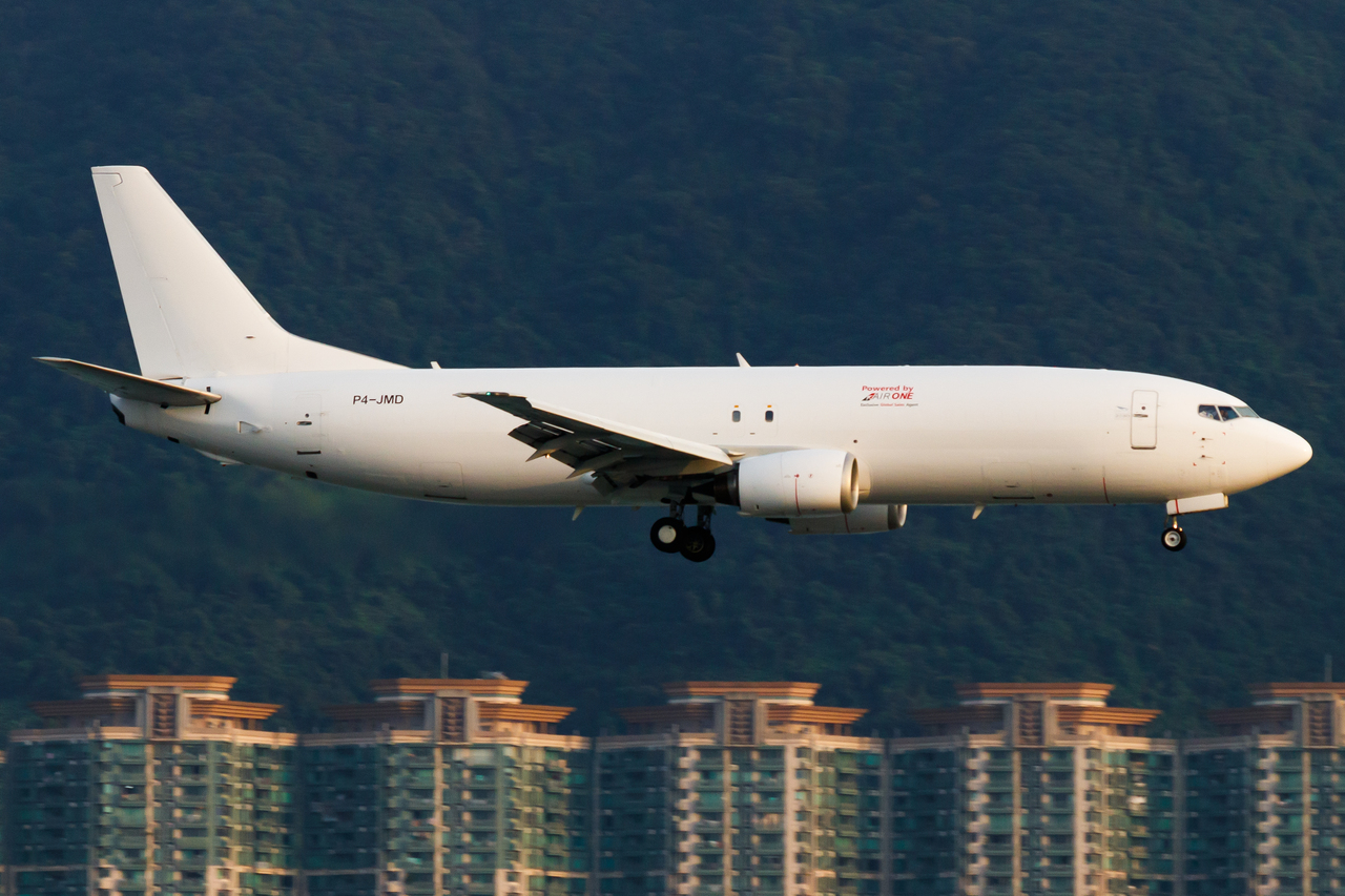 Full size: Aviation Horizons Boeing 737-400F P4-JMD at Hong Kong International Airport
