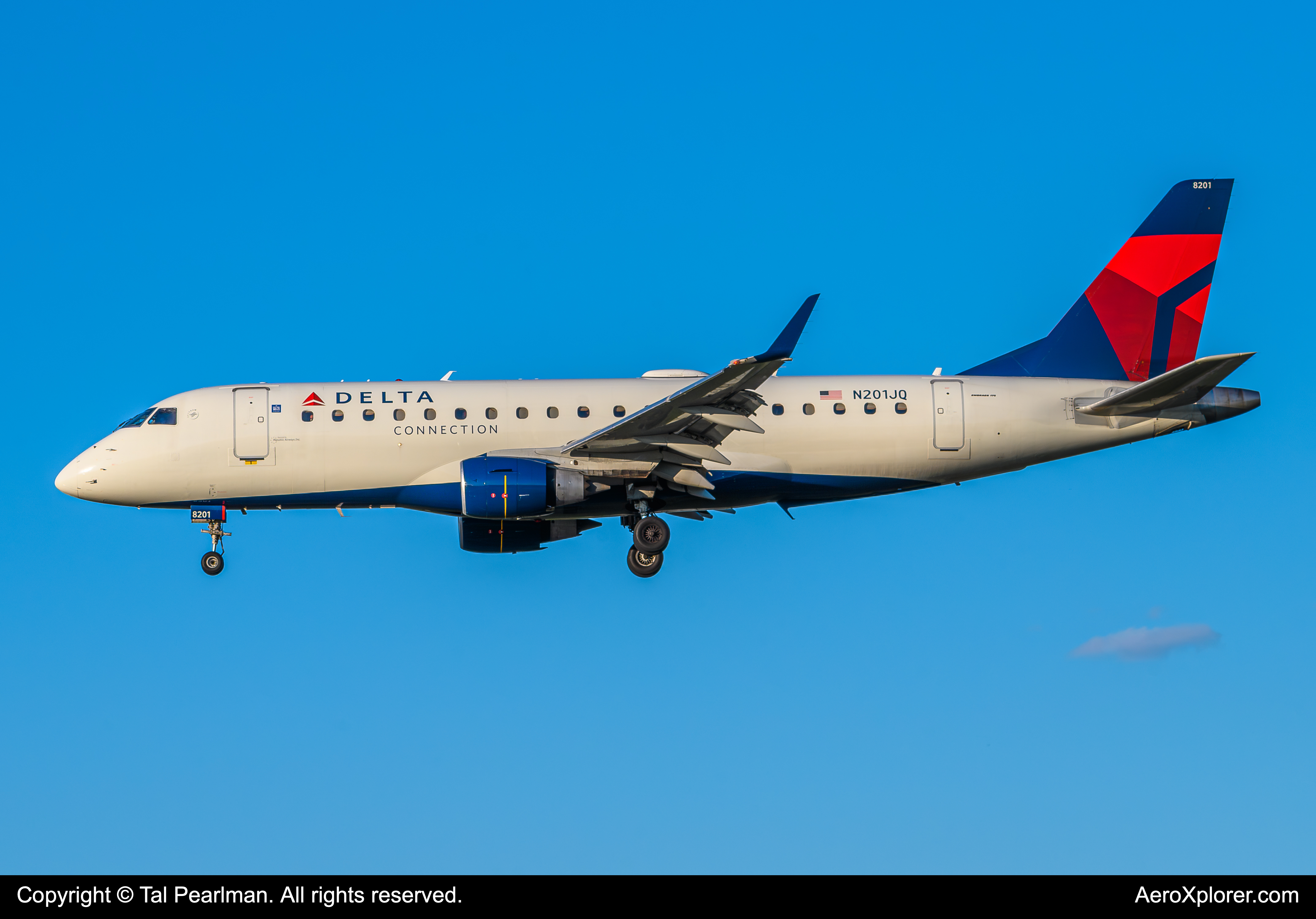 Full size: Delta Connection Embraer E175 N201JQ at Baltimore/Washington International Thurgood Marshall Airport