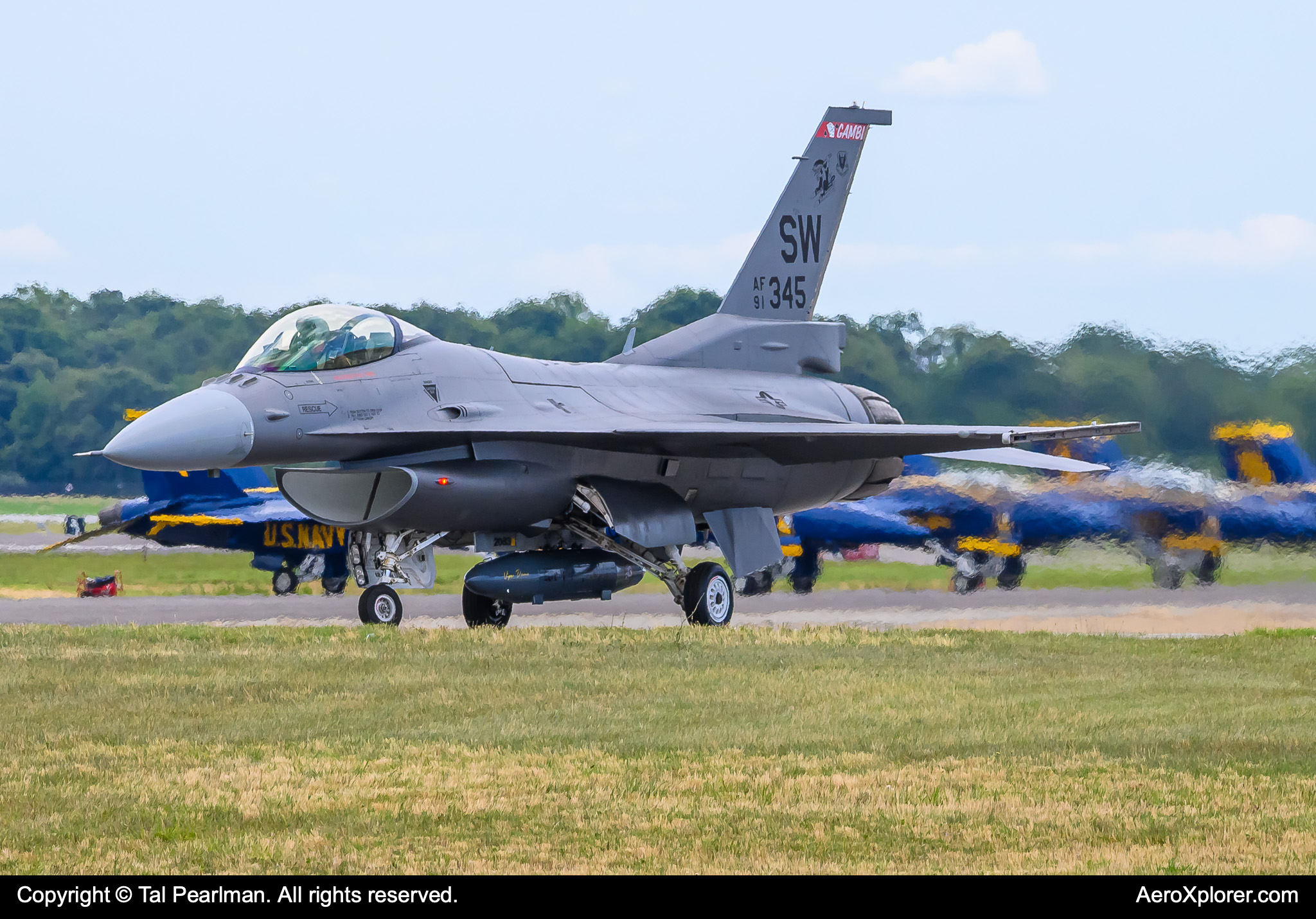 Full size: USAF - United States Air Force General Dynamics F-16 Fighting Falcon 91-0345 at Patuxent River Naval Air Station