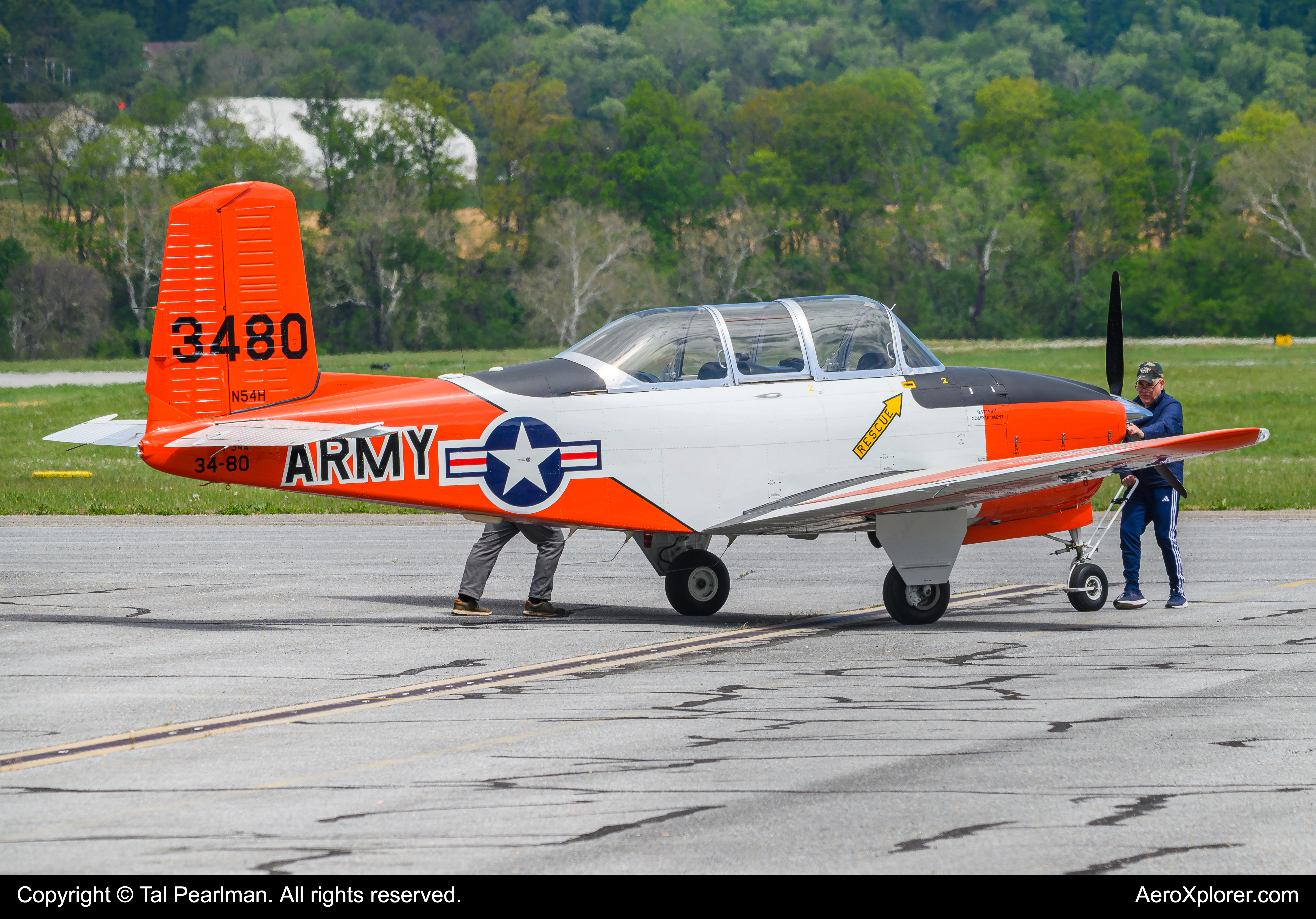Full size: PRIVATE Beechcraft T-34 Mentor  N54H at Frederick Municipal Airport