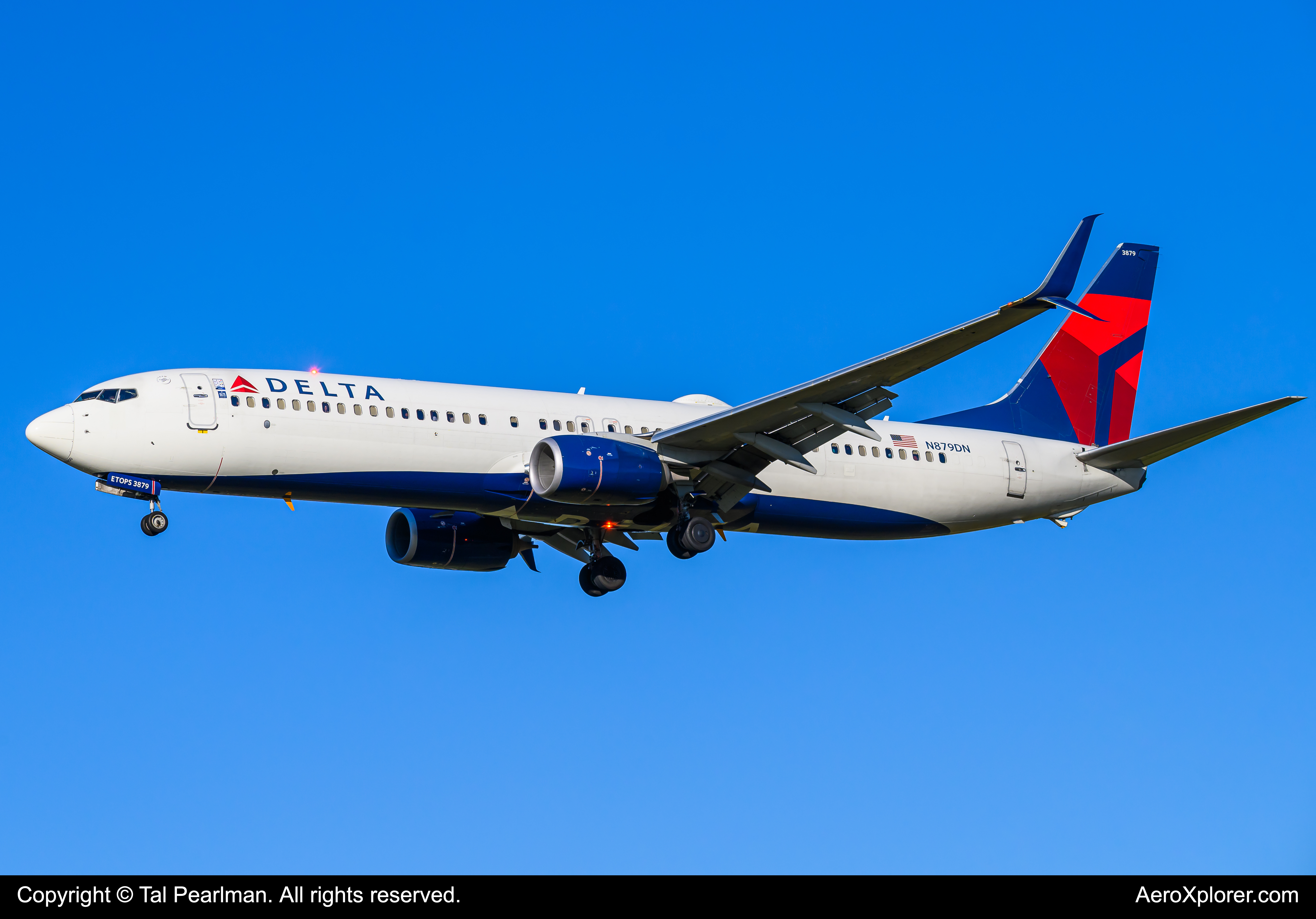 Full size: Delta Airlines Boeing 737-900ER N879DN at Baltimore/Washington International Thurgood Marshall Airport