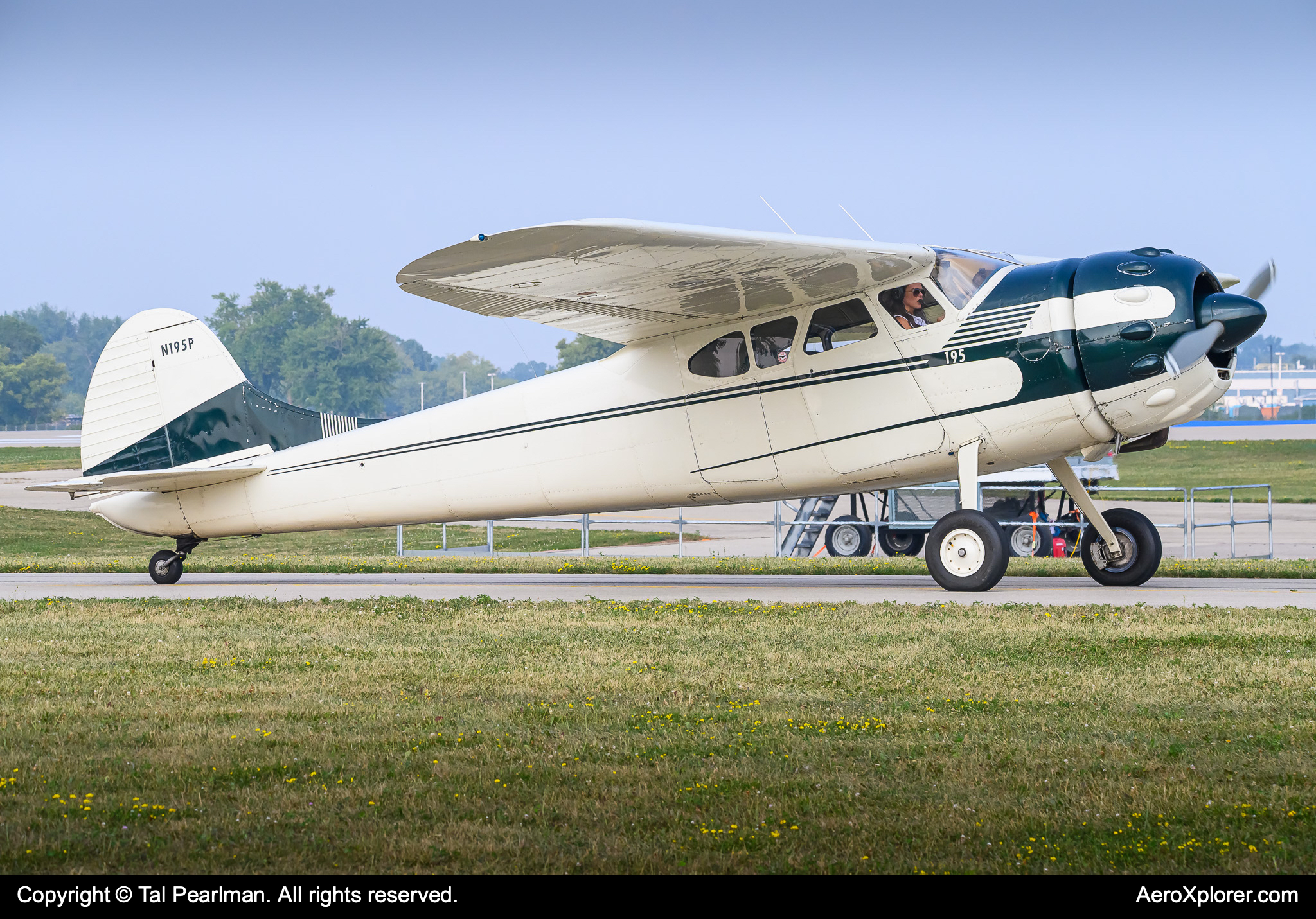 Full size: PRIVATE Cessna 195 N195P at Wittman Regional Airport