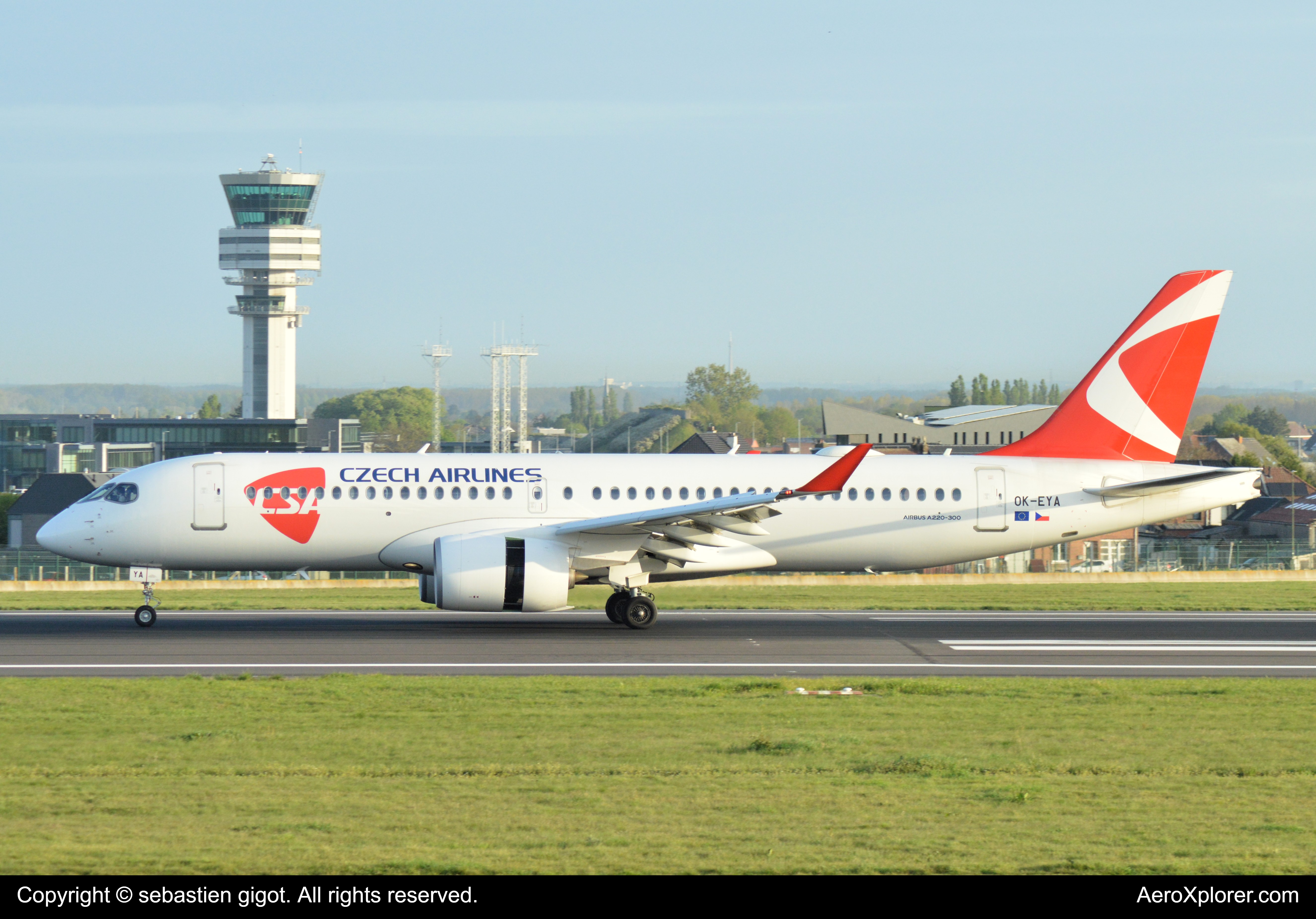 Full size: Czech Airlines Airbus A220-300 OK-EYA at Brussels Airport
