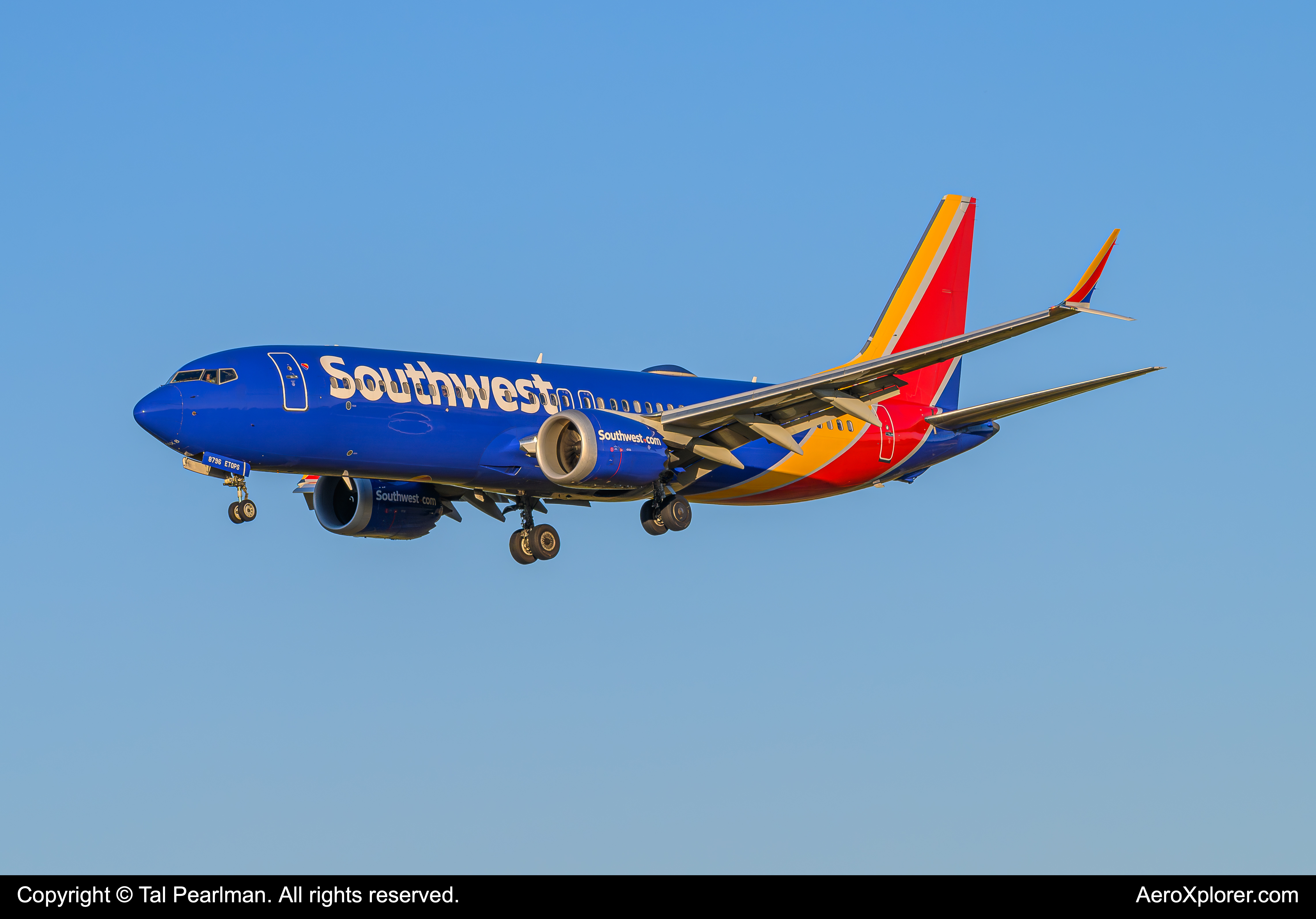 Full size: Southwest Airlines Boeing 737 MAX 8 N8796L at Baltimore/Washington International Thurgood Marshall Airport