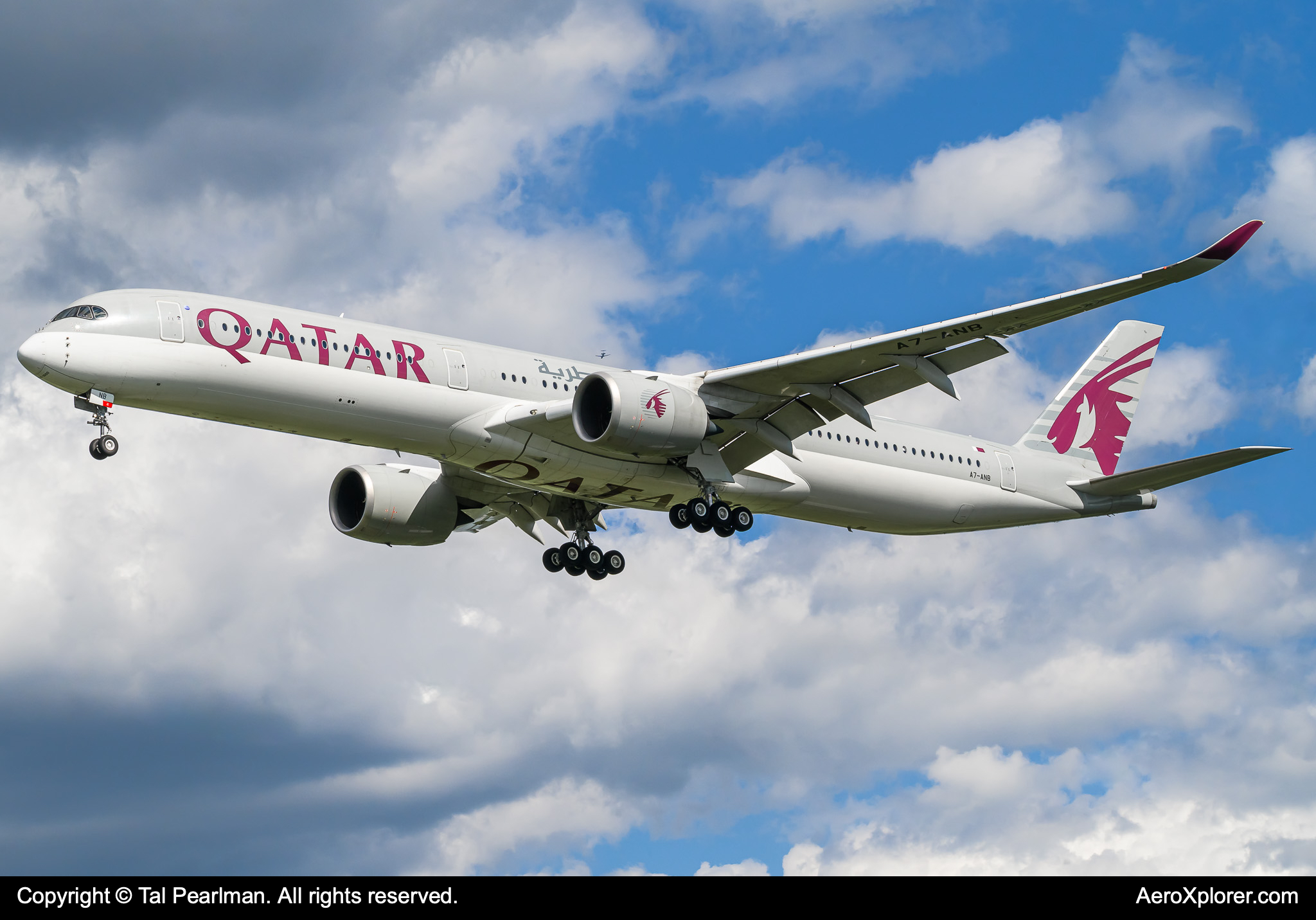 Full size: Qatar Airways Airbus A350-1000 A7-ANB at Washington Dulles International Airport