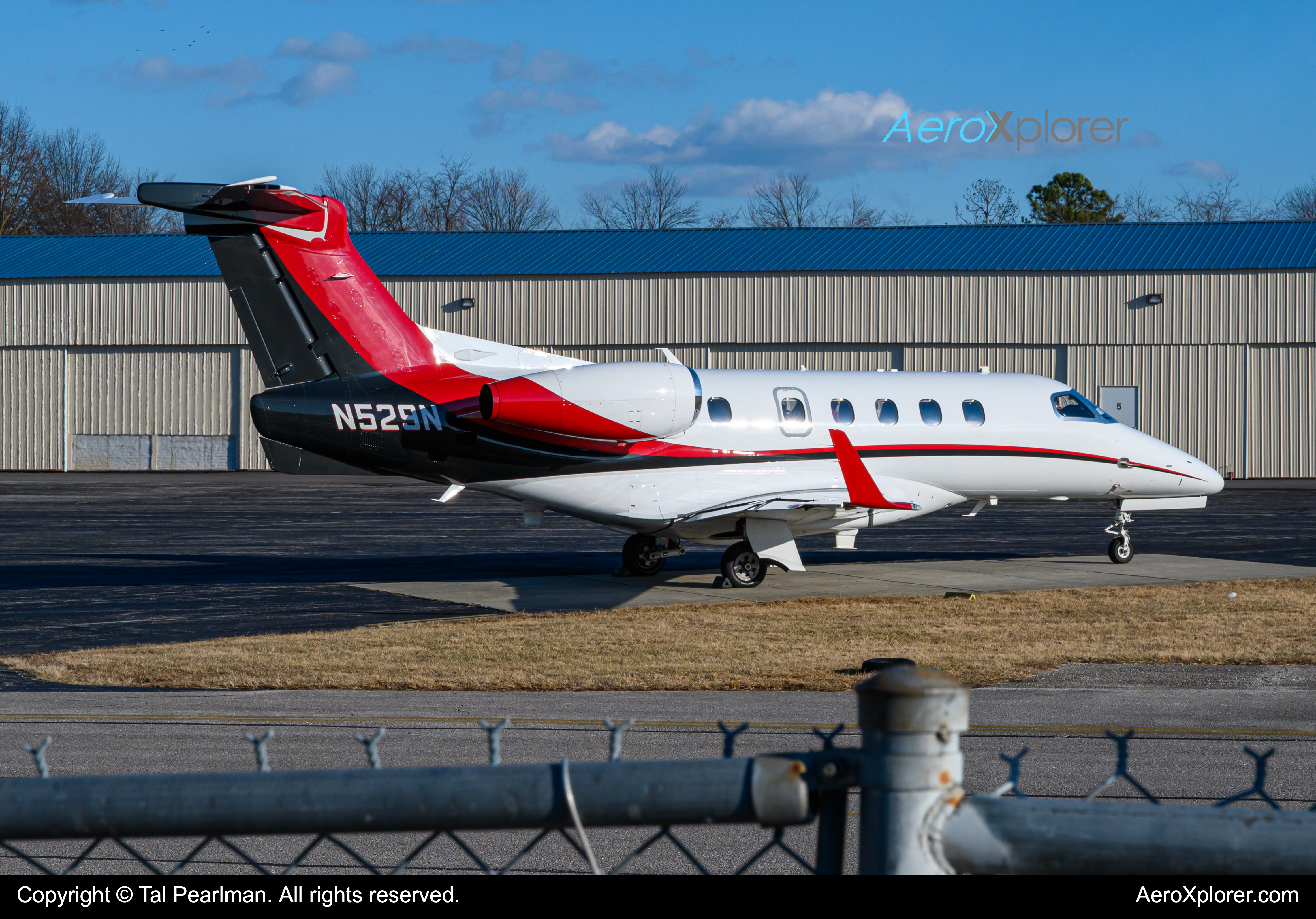 Full size: PRIVATE Embraer Phenom 300 N529N at Montgomery County Airpark