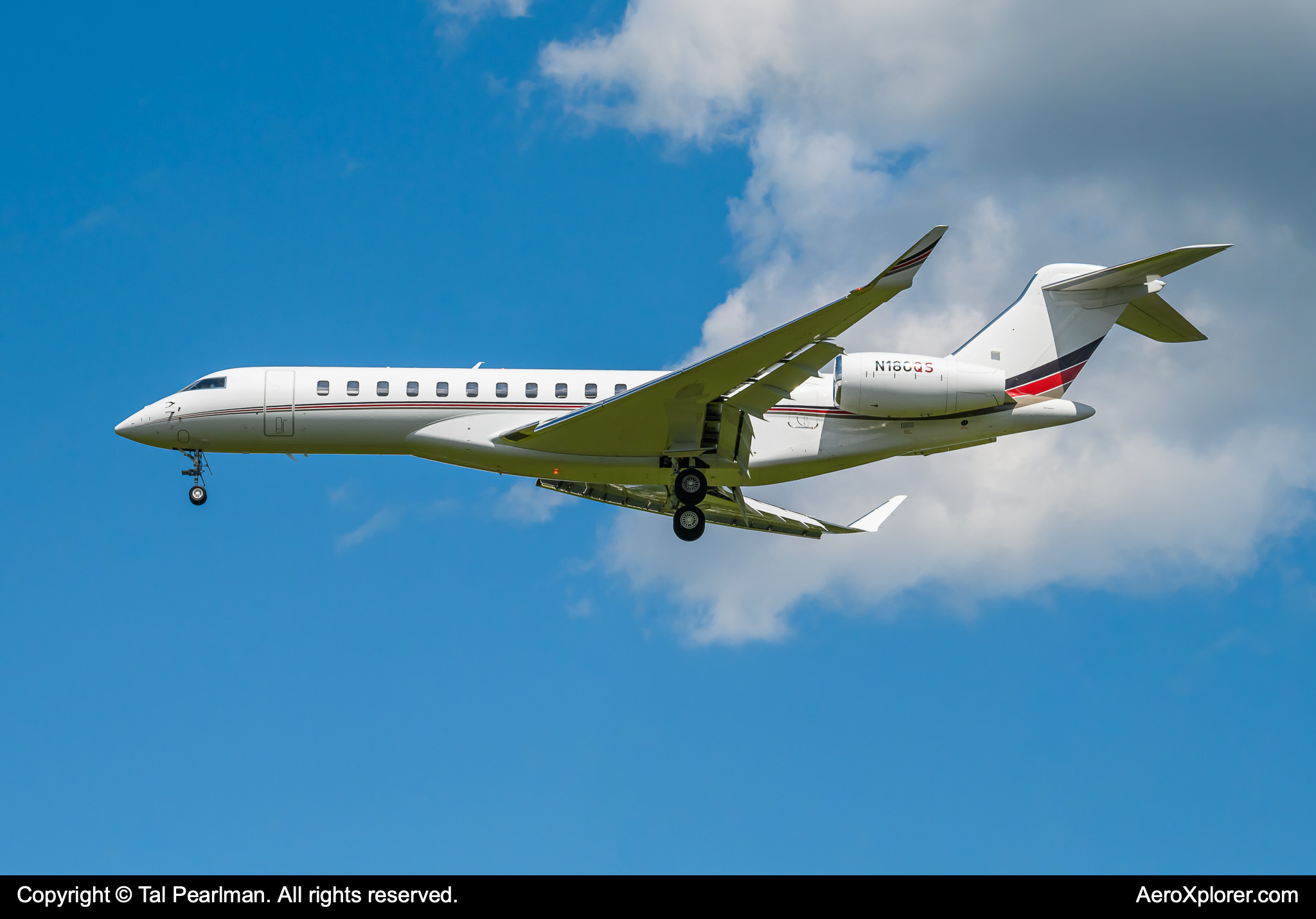 Full size: NetJets Bombardier Global 7500 N180QS at Washington Dulles International Airport