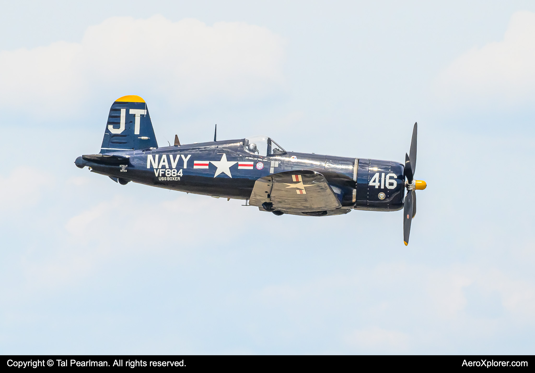 Full size: PRIVATE Chance Vought F4U-4 Corsair N713JT at Patuxent River Naval Air Station