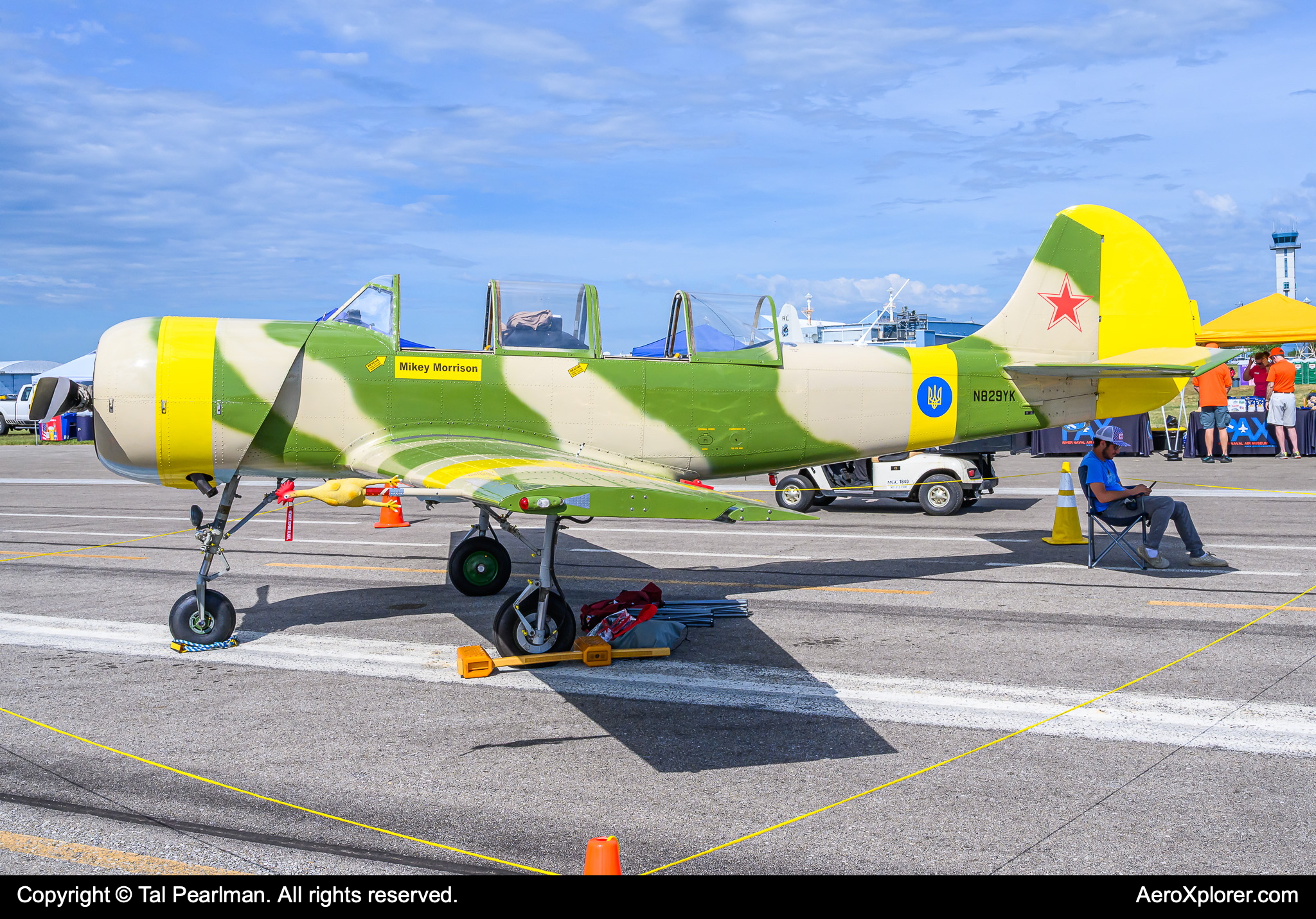 Full size: PRIVATE Yakovlev Yak-52 N829YK at Patuxent River Naval Air Station