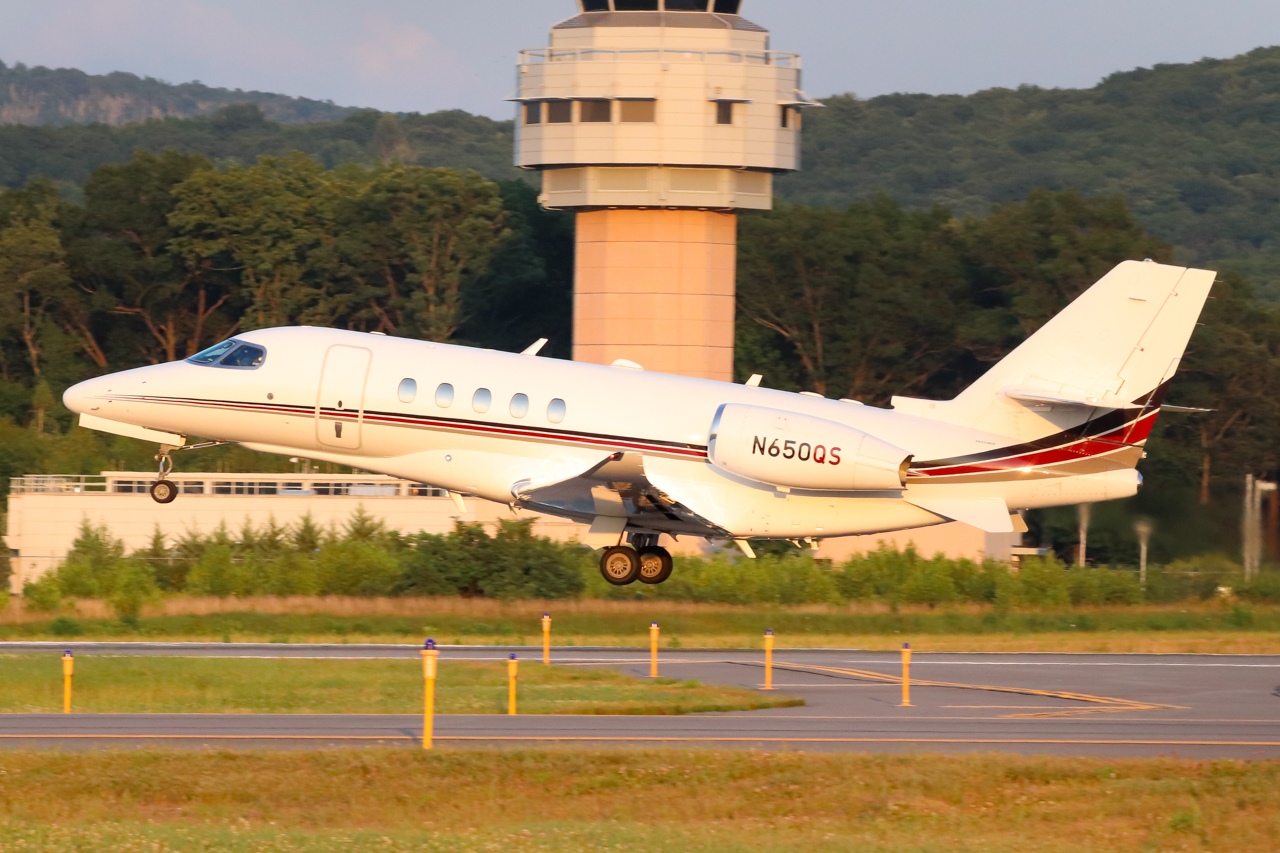 Full size: NetJets Cessna 680 Citation Latitude N650QS at Avoca Wilkes-Barre/Scranton International Airport