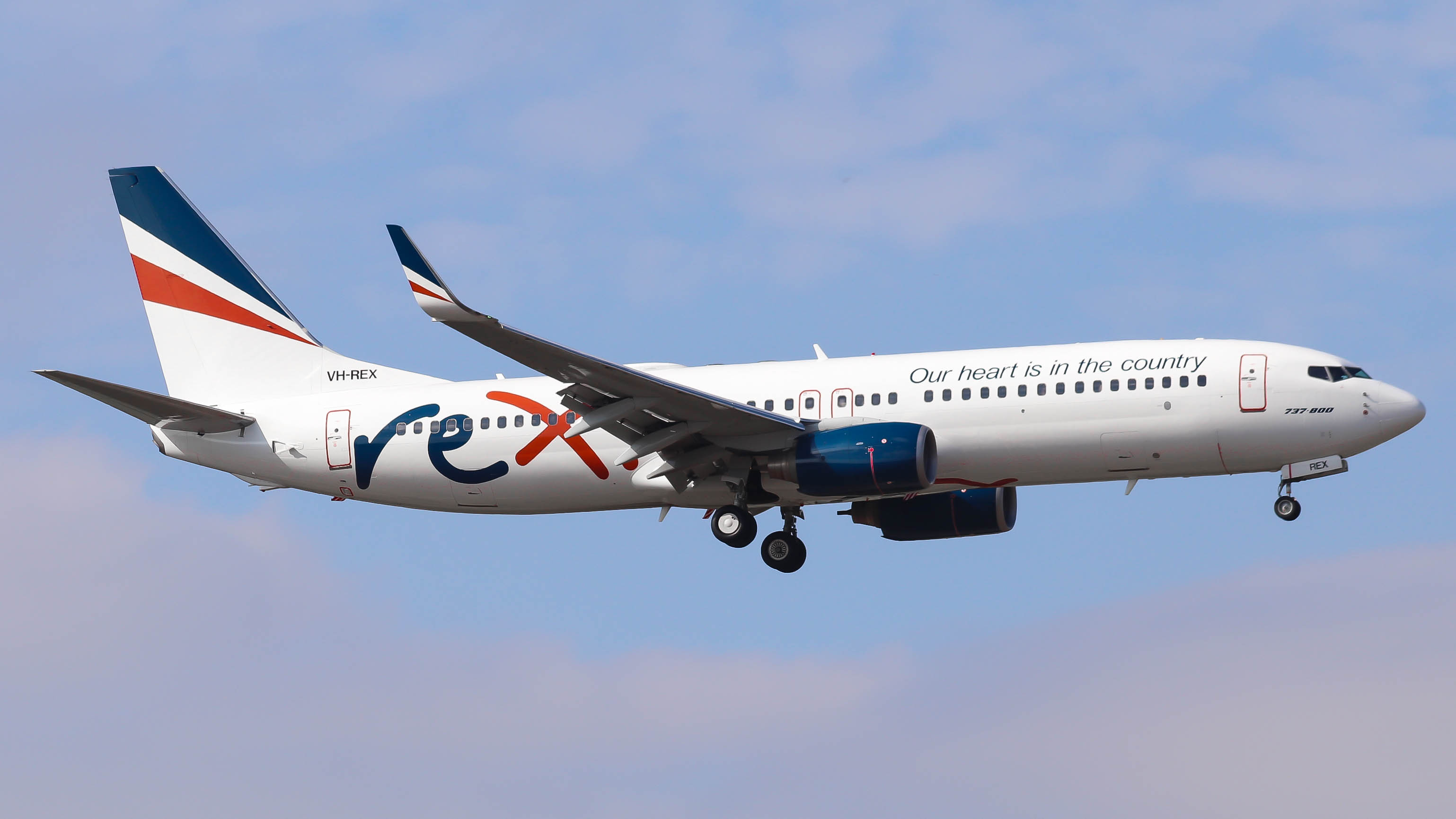 Full size: Regional Express (REX) Boeing 737-800 VH-REX at Melbourne Airport