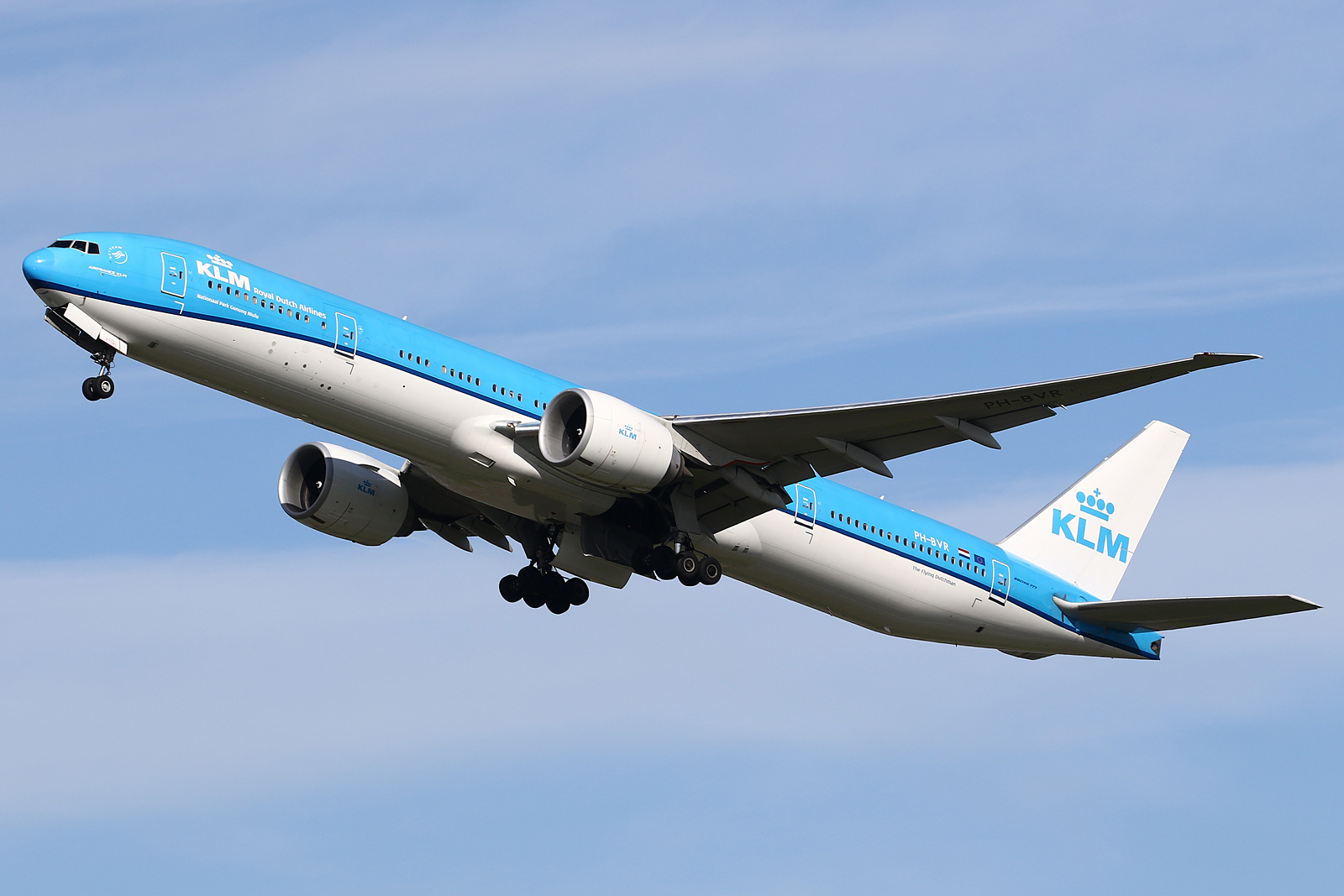 Full size: KLM Boeing 777-300ER PH-BVR at Amsterdam Schiphol Airport