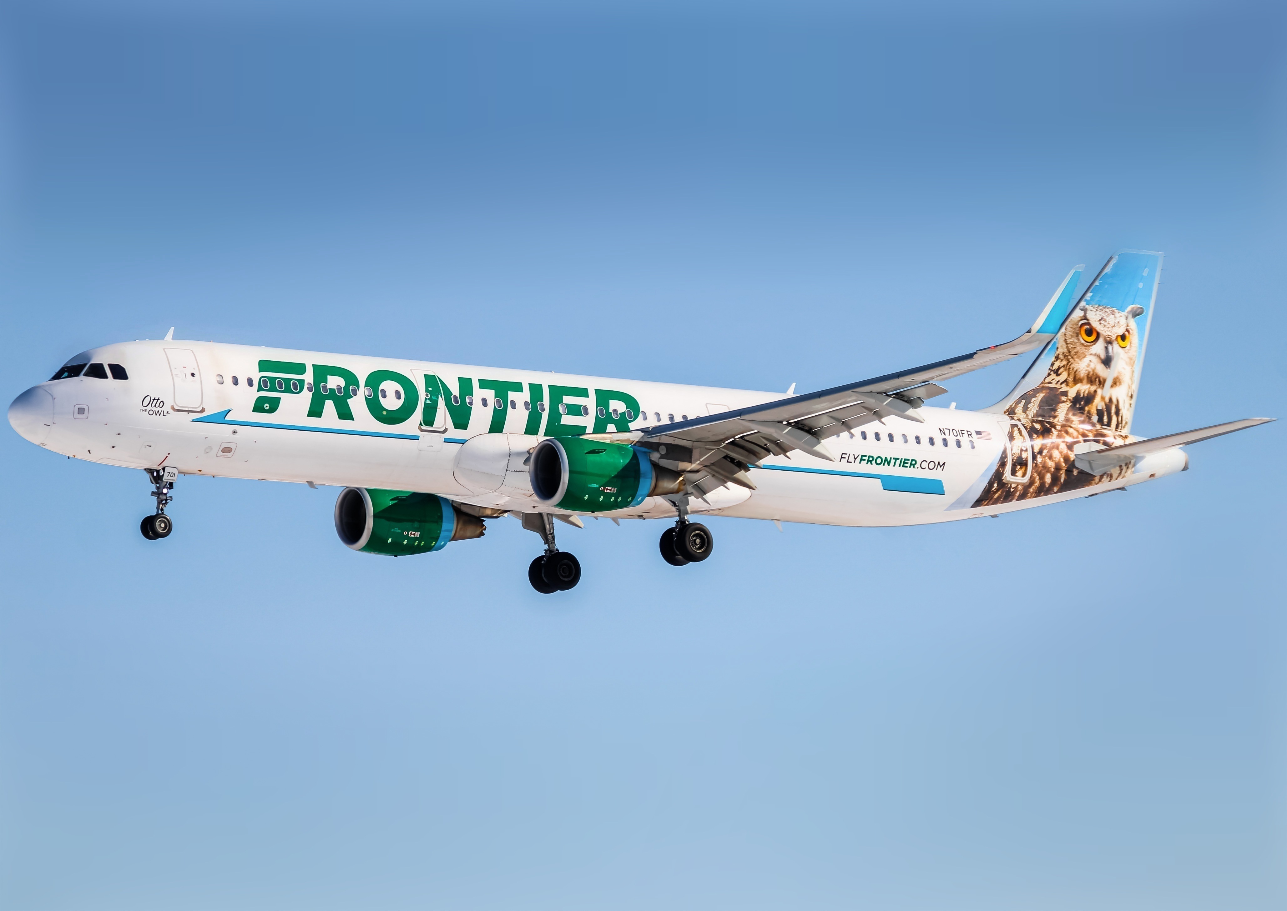 Full size: Frontier Airlines Airbus A321 N701FR at Baltimore/Washington International Thurgood Marshall Airport