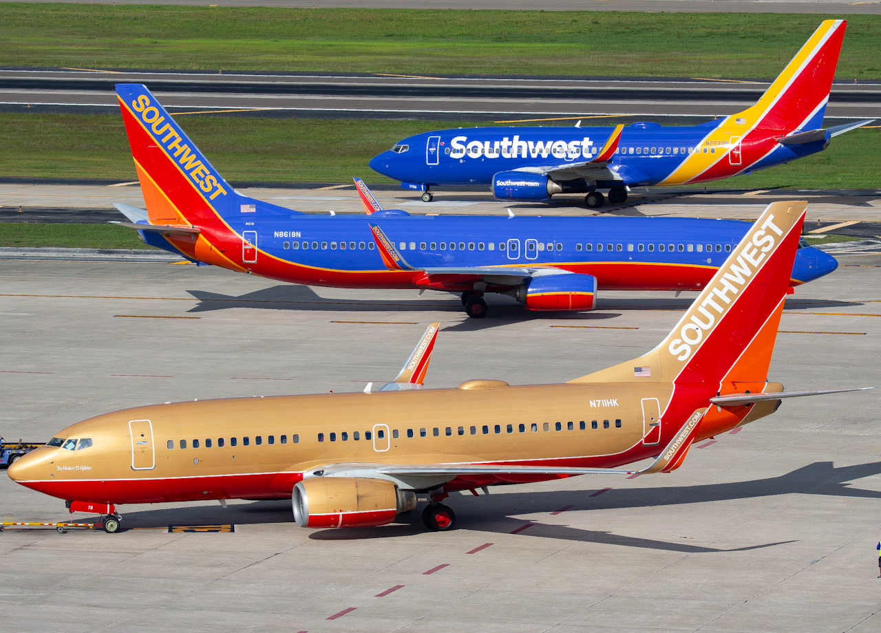 Full size: Southwest Airlines Boeing 737-700 N711HK  at Tampa International Airport