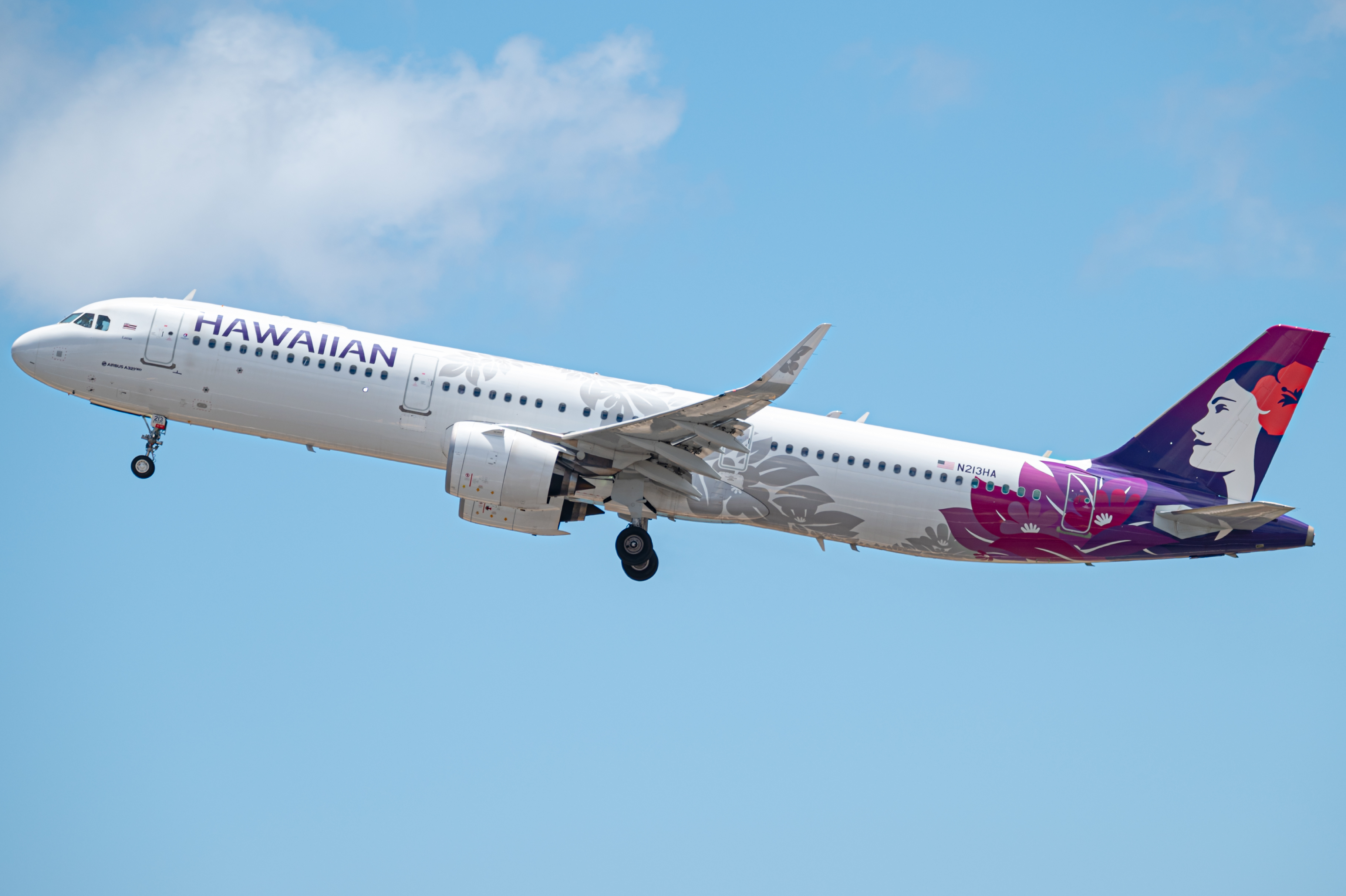 Full size: Hawaiian Airlines Airbus A321NEO N213HA at Daniel K Inouye International Airport