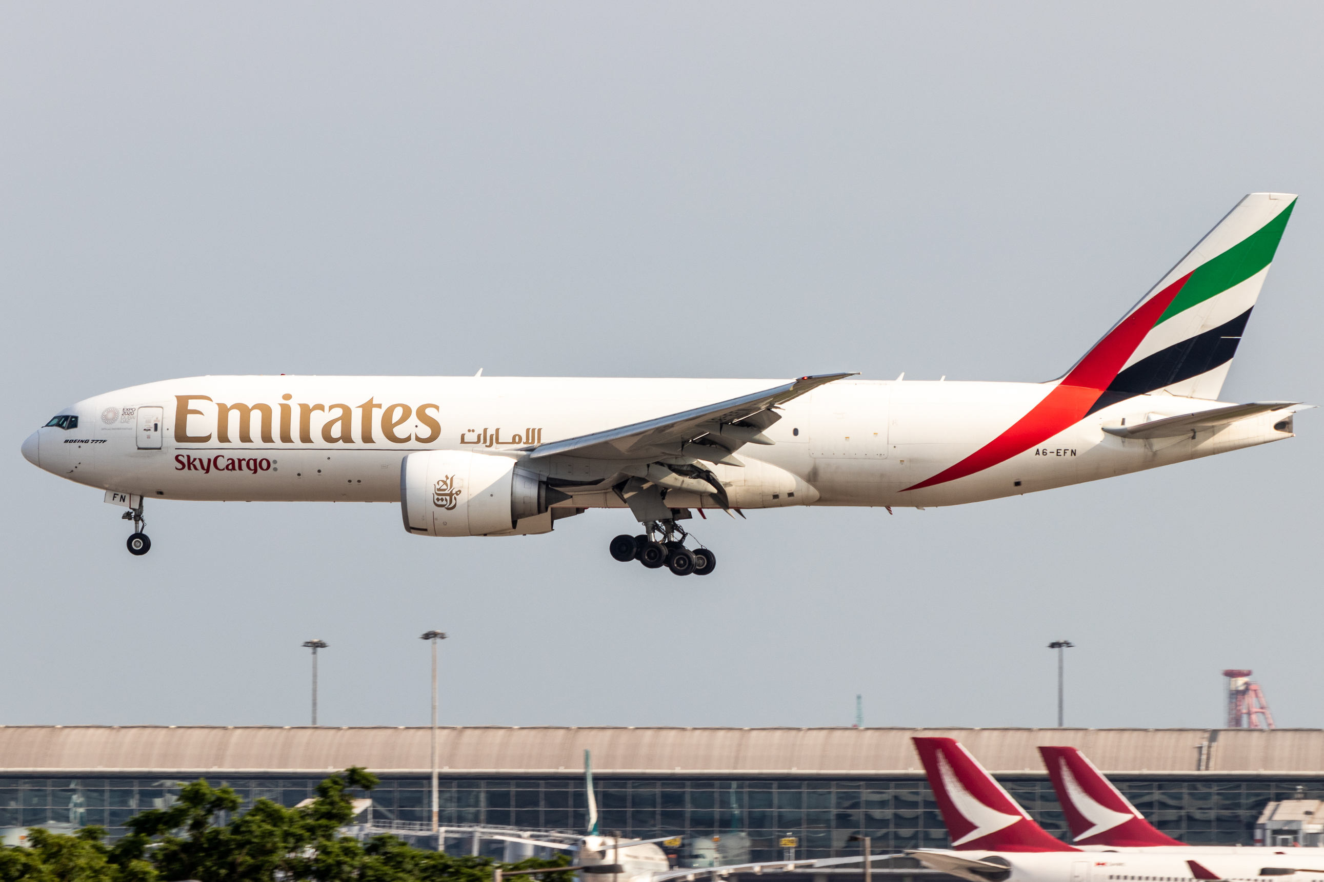 Full size: Emirates SkyCargo Boeing 777-F A6-EFN at Hong Kong International Airport