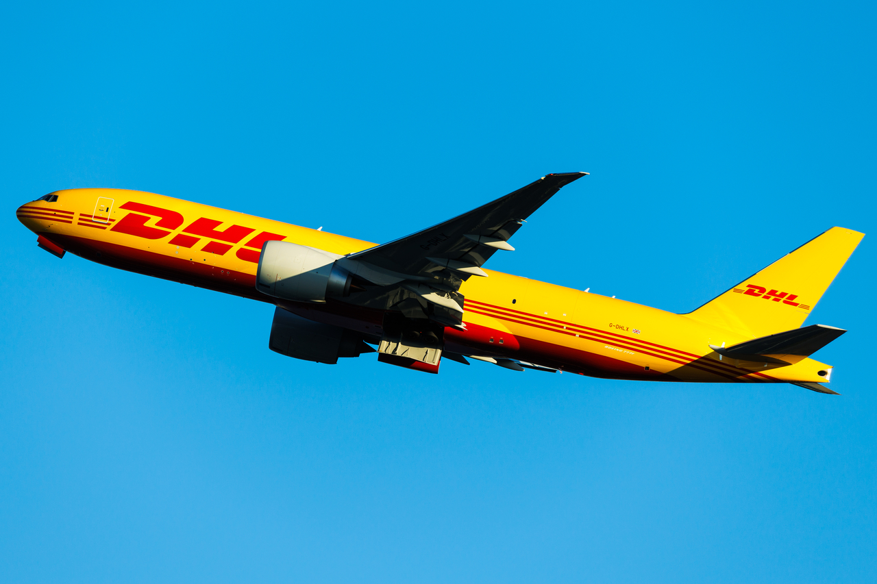 Full size: DHL Boeing 777-F G-DHLX at Hong Kong International Airport