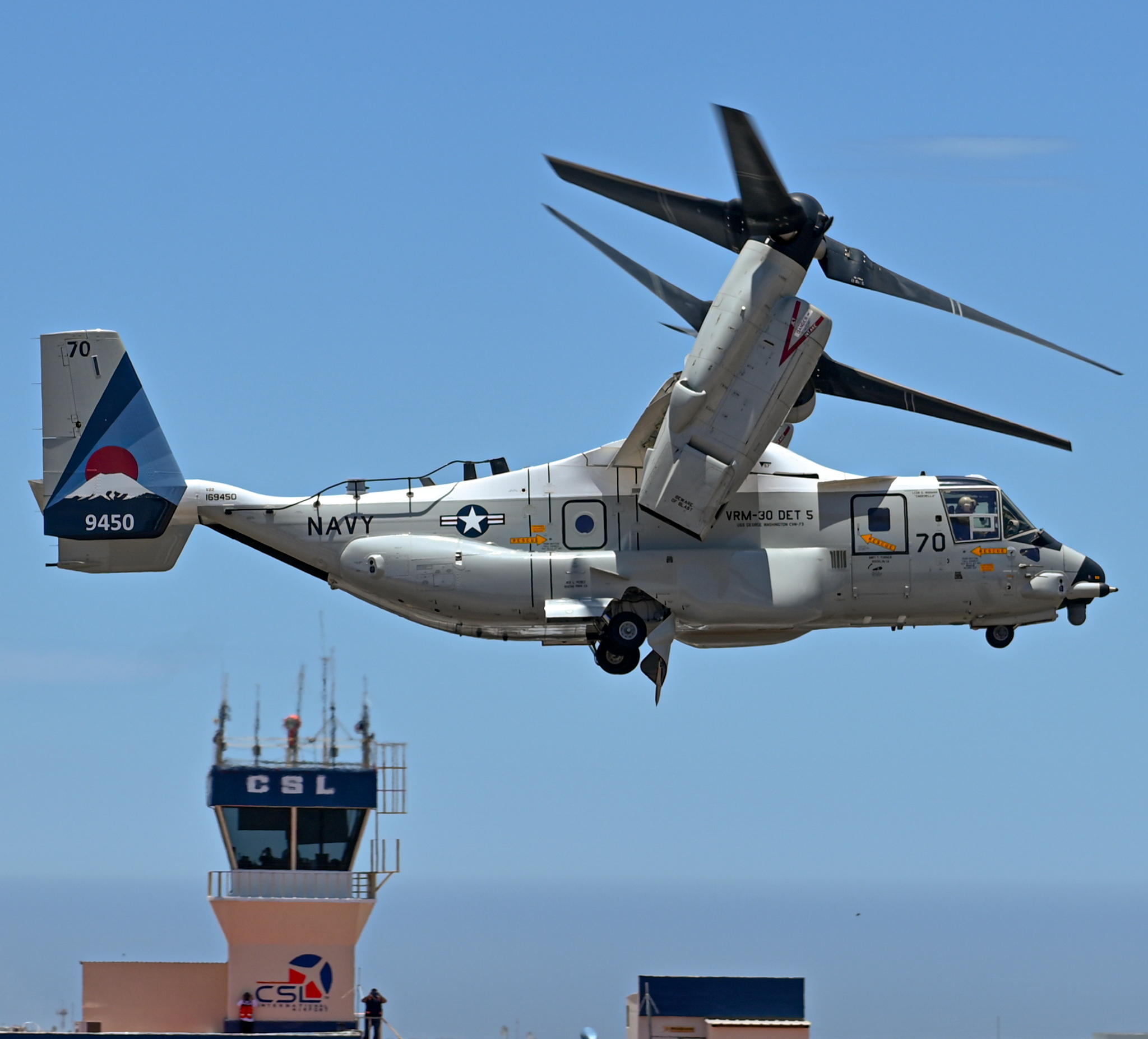 Full size: USN - United States Navy Bell Boeing CMV-22B Osprey 169450 at Aeropuerto de Cabo San Lucas Internacional