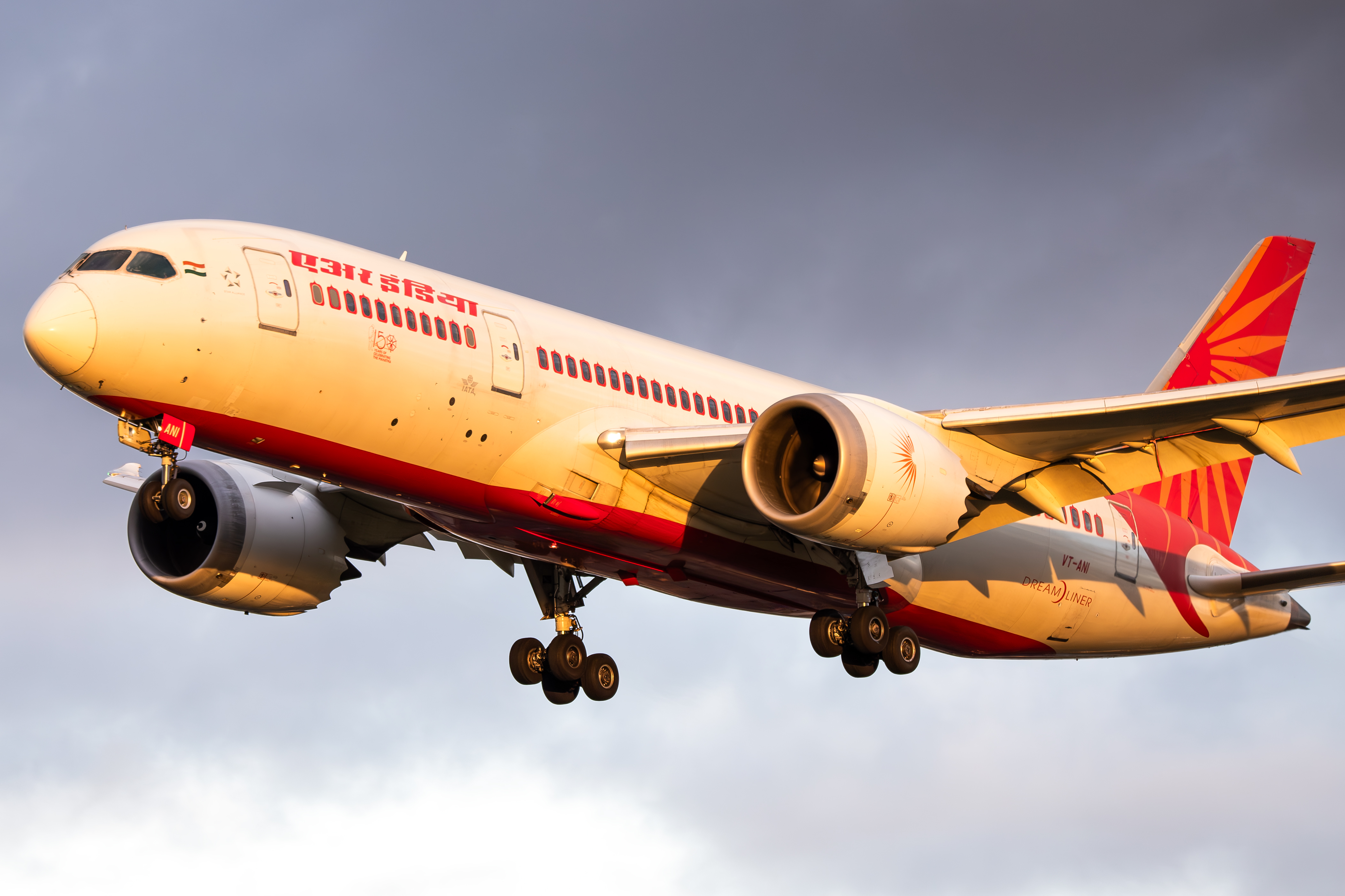 Full size: Air India Boeing 787-8 VT-ANI at London Heathrow International Airport