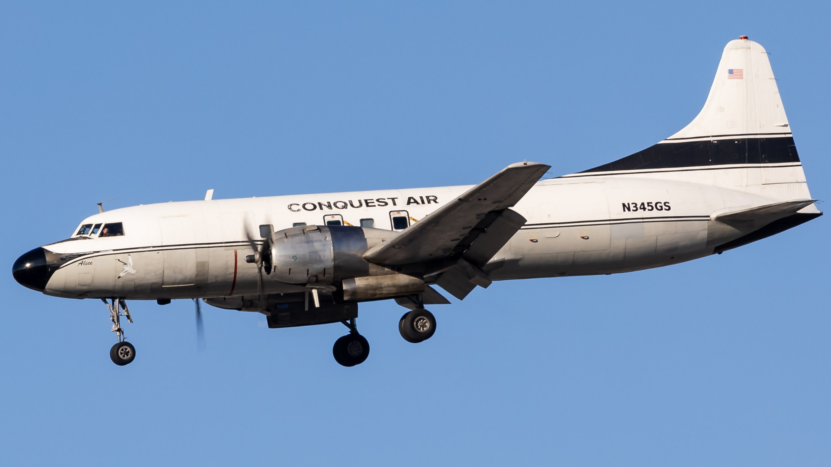 Full size: Conquest Air Cargo Convair C-131F Samaritan N345GS at Miami International Airport