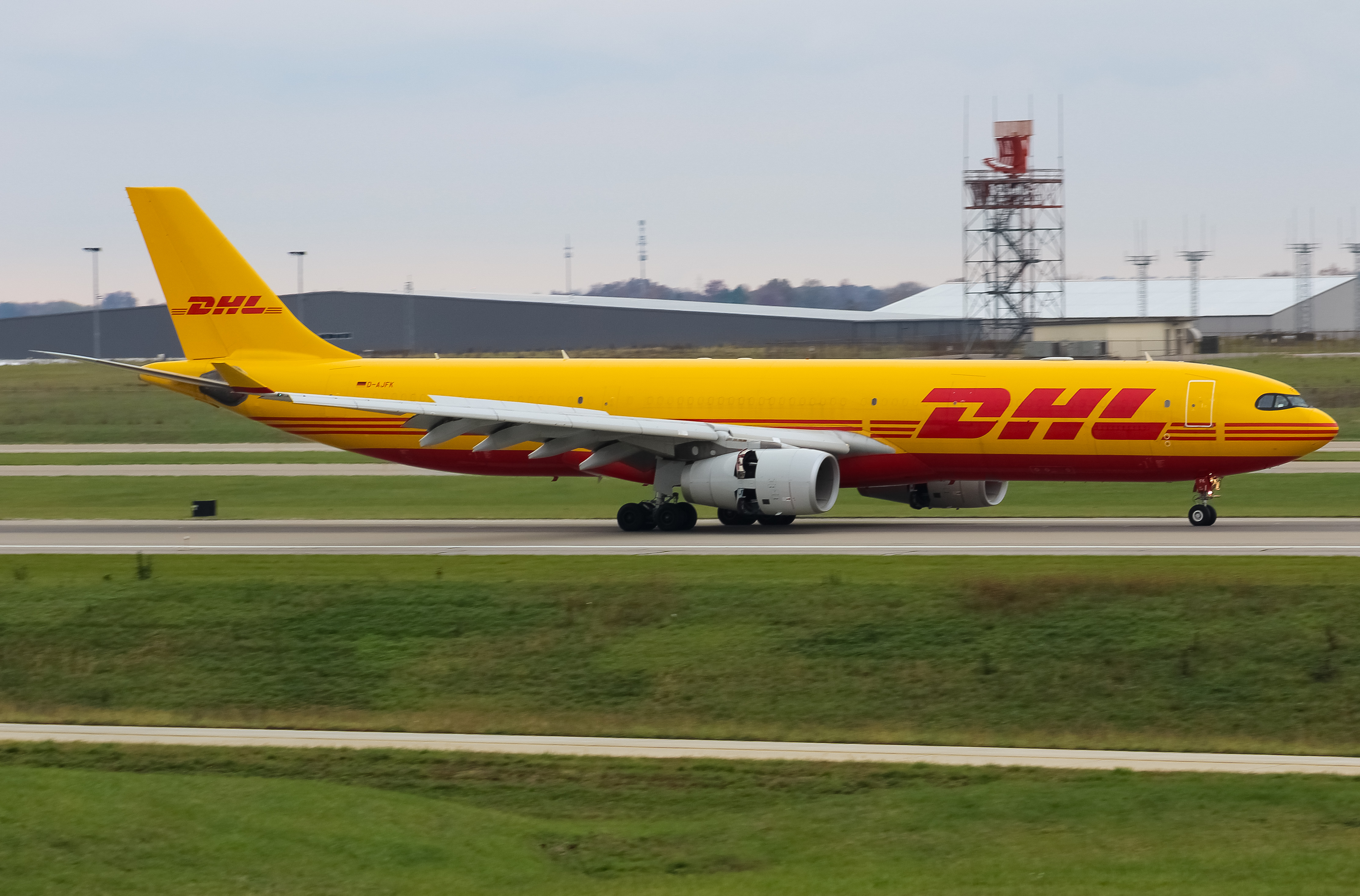 Full size: DHL Airbus A330-300F D-AJFK at Cincinnati/Northern Kentucky International Airport
