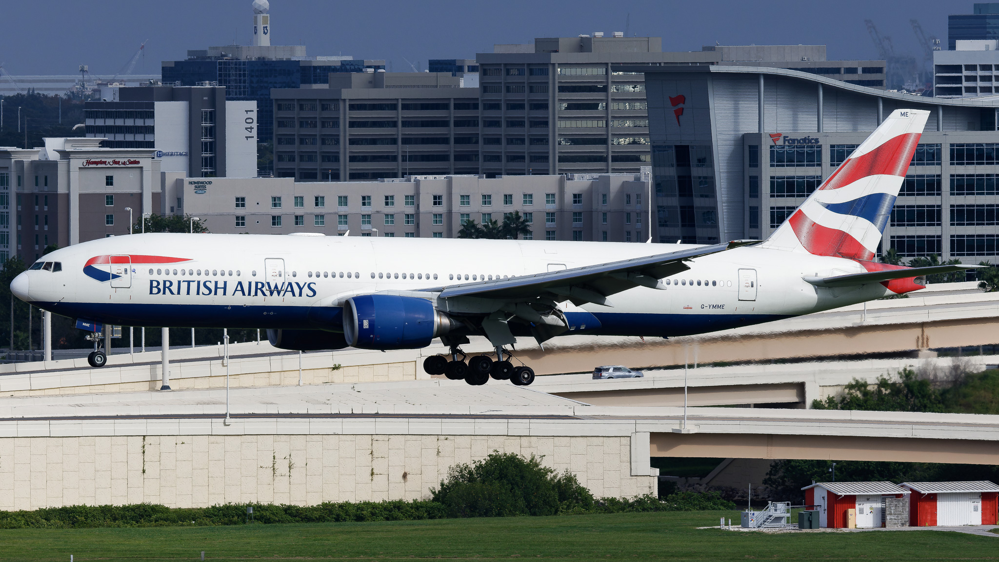 Full size: British Airways Boeing 777-200ER G-YMME at Tampa International Airport